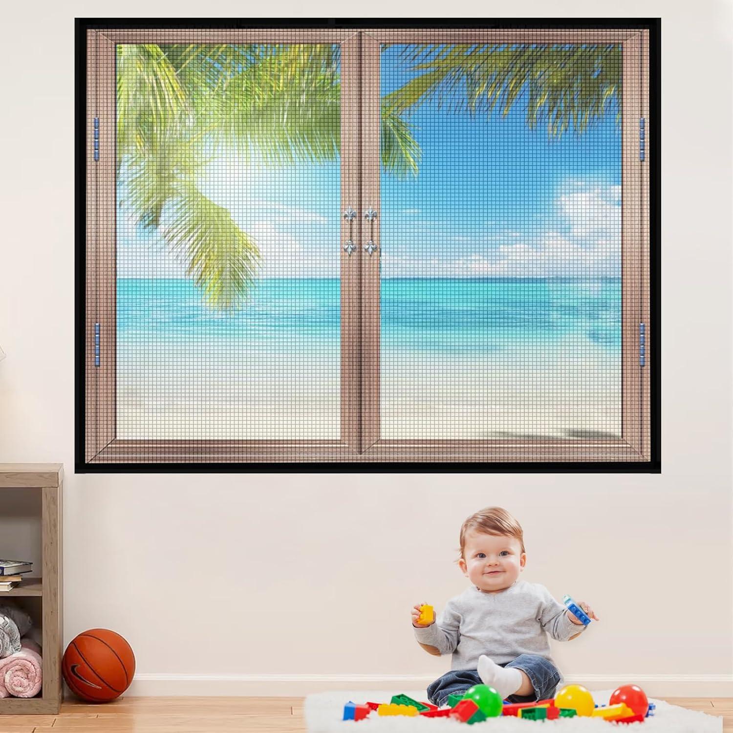 Kit de Pantalla de Ventana Shackcom 2 Piezas Ajustable 100x150 cm