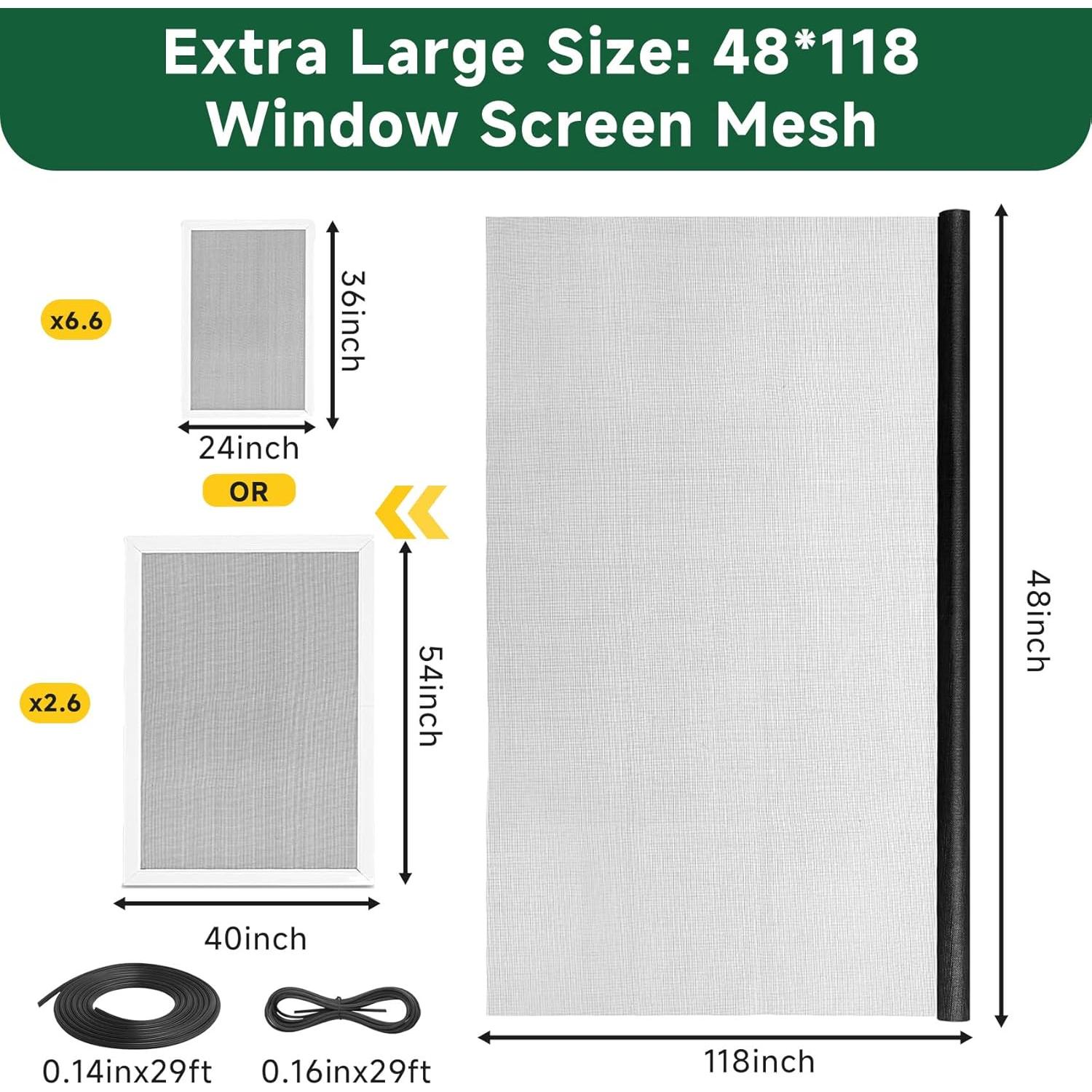 Kit de Reparación de Pantalla de Ventana GeekNi 48x300 cm
