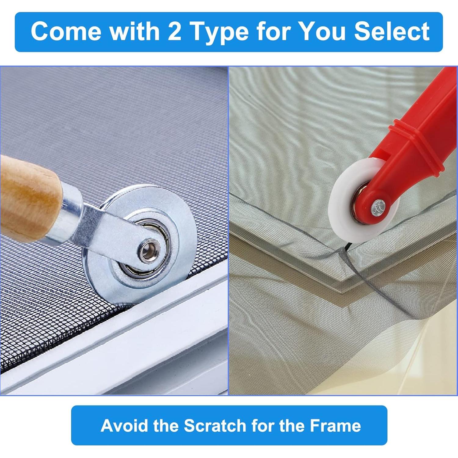 Kit de Reparación de Pantallas de Ventana WIWAPLEX con Rodillo