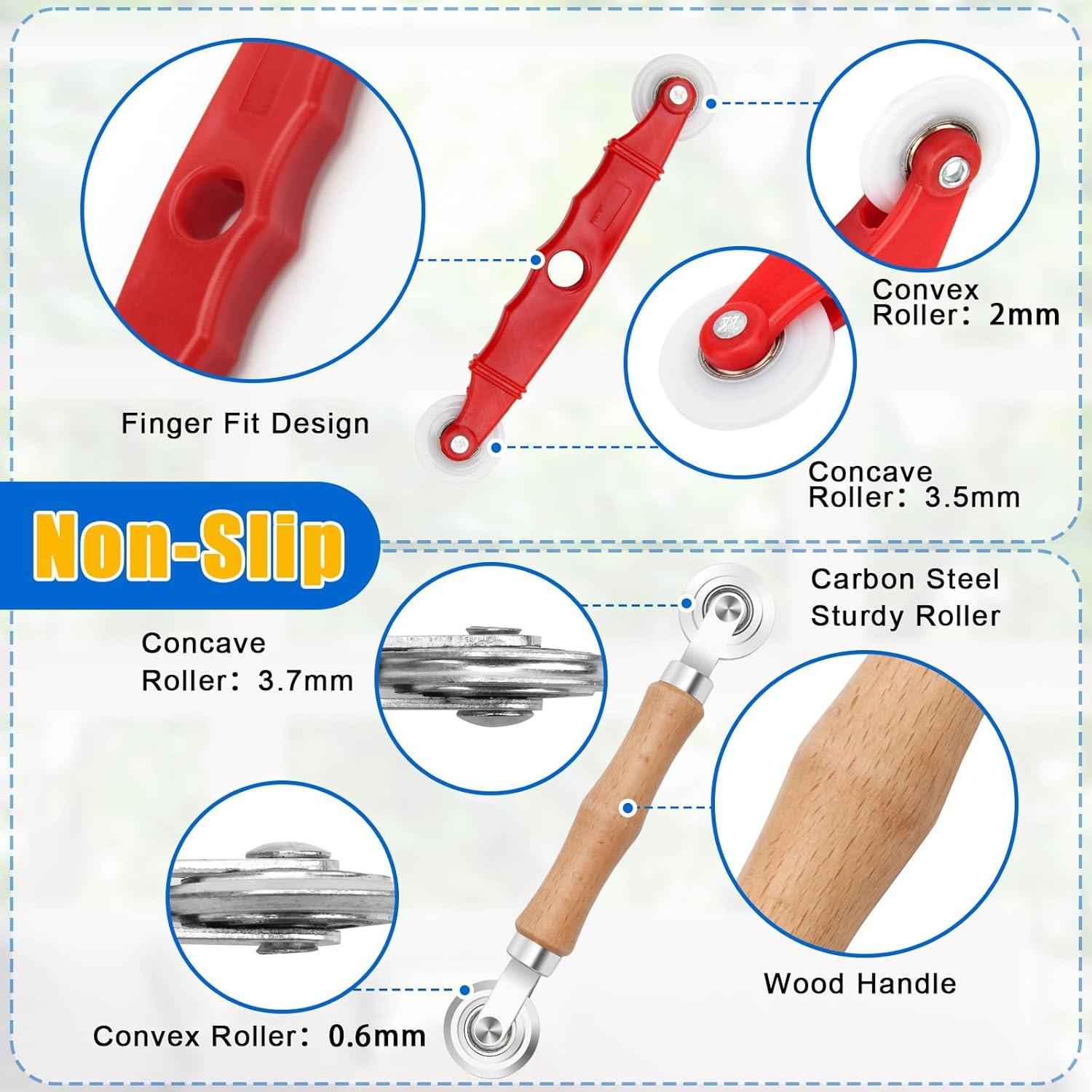 14PCS Window Screen Repair Kit, COITEK Mesh Screen Spline Roller Repair Tools Kit with 10PCS Screen Installer Clips, Screen Roller Tool, Metal and Plastic Spline Fixing Tool Kit for Window Screen