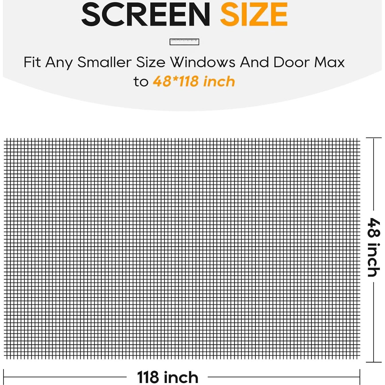 Malla de Pantalla de Ventana King&Charles 121.92x299.72 cm Negra
