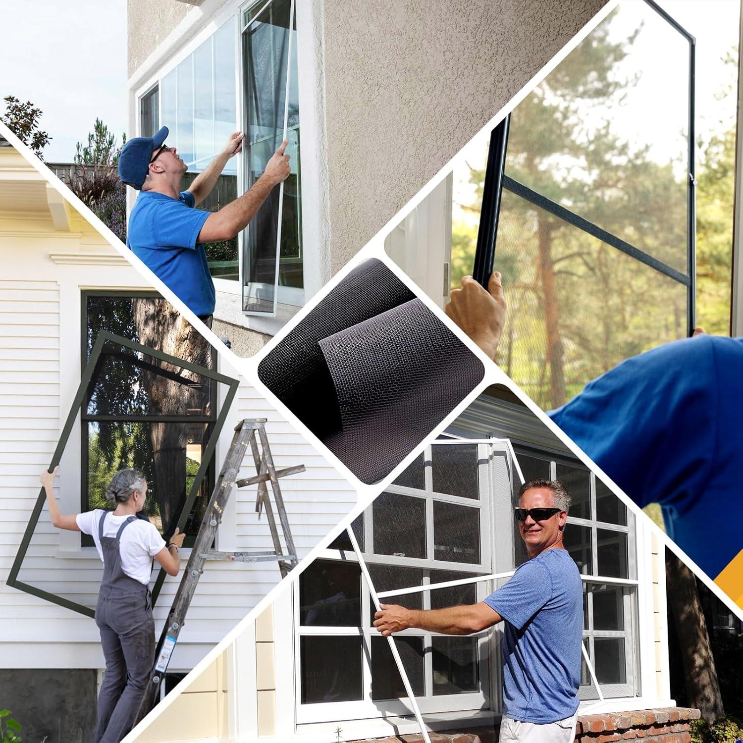 Malla de Pantalla de Ventana King&Charles 121.92x299.72 cm Negra