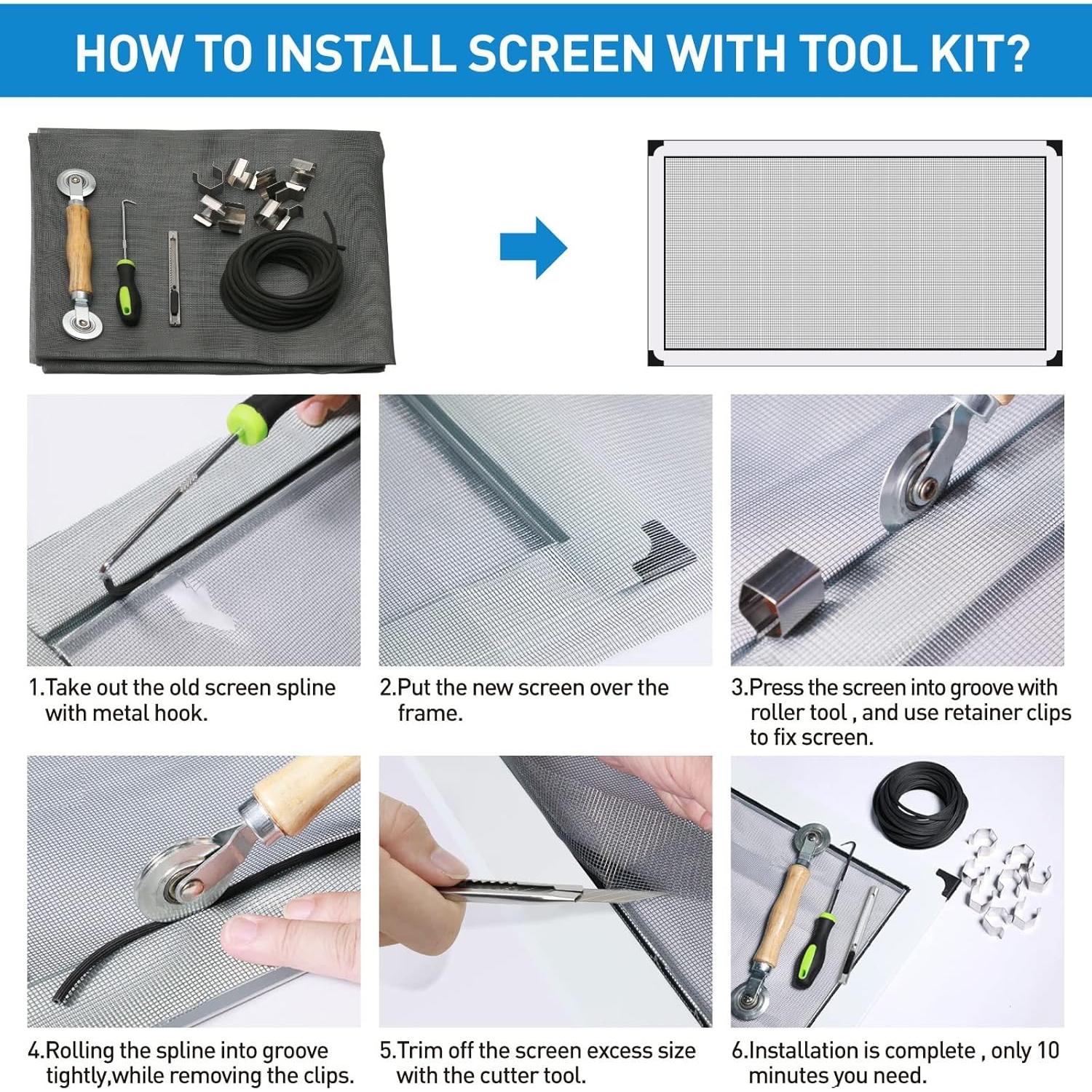 Kit de Reparación de Pantallas 5 en 1 HOMWMPA - Herramientas de Instalación