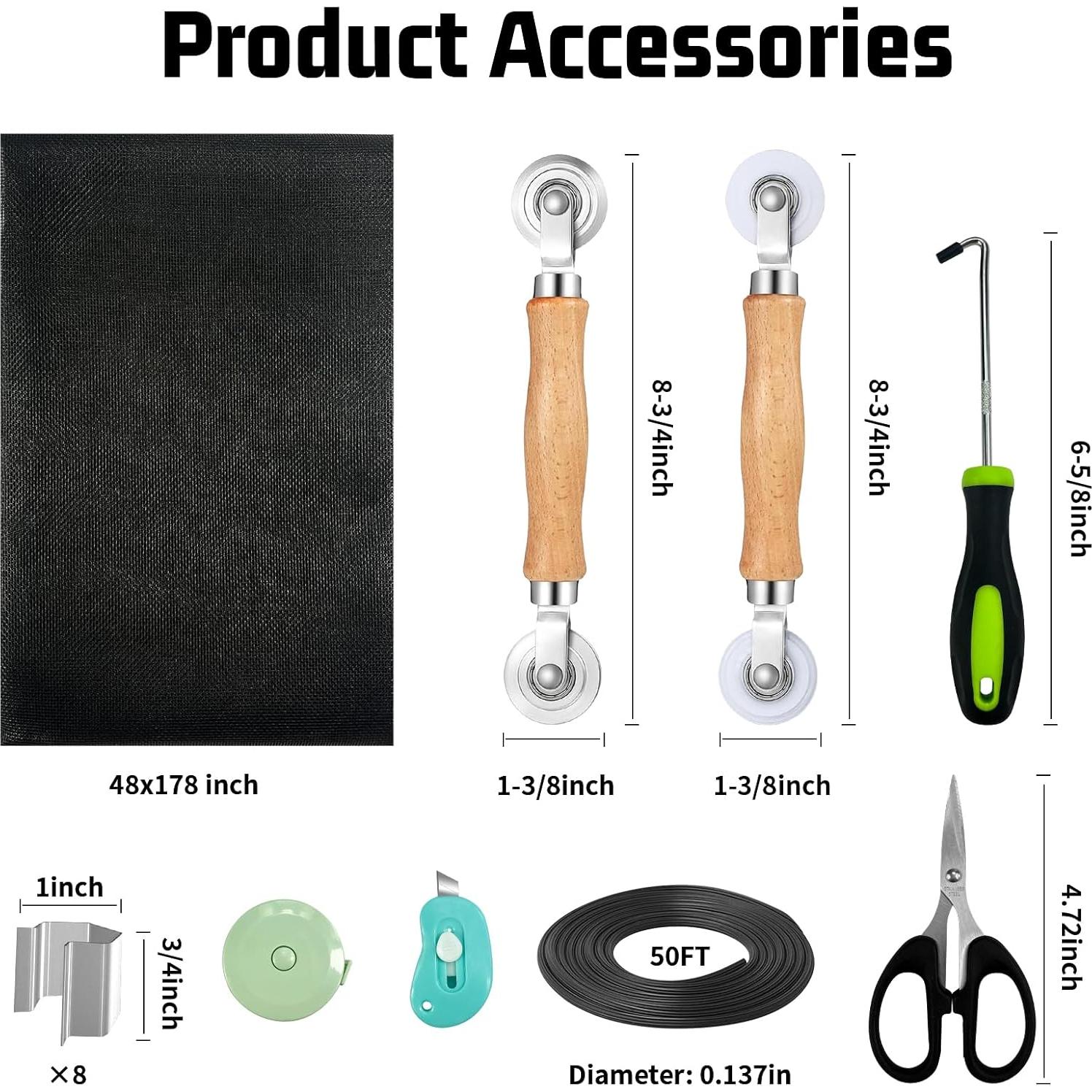 Kit de Reparación de Pantalla de Ventana Ghguole 121.92x452.12cm