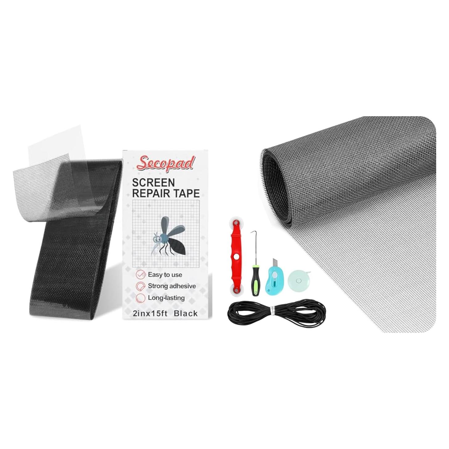 Cinta de Reparación de Pantalla Negra 5cm x 4.57m y Kit de Reemplazo