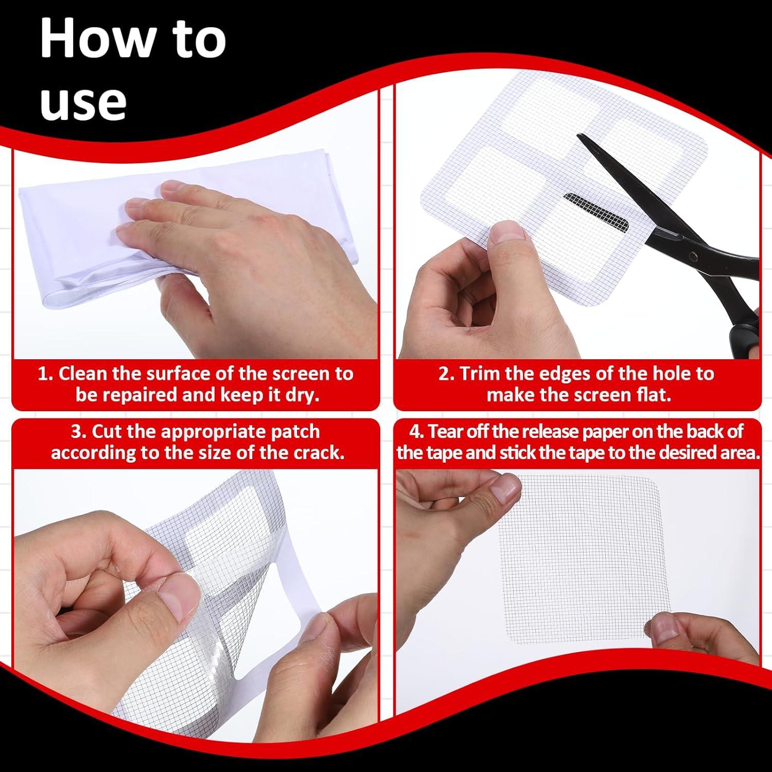 Kit de Parches de Reparación de Pantallas Qulkws 30pcs 10x10cm