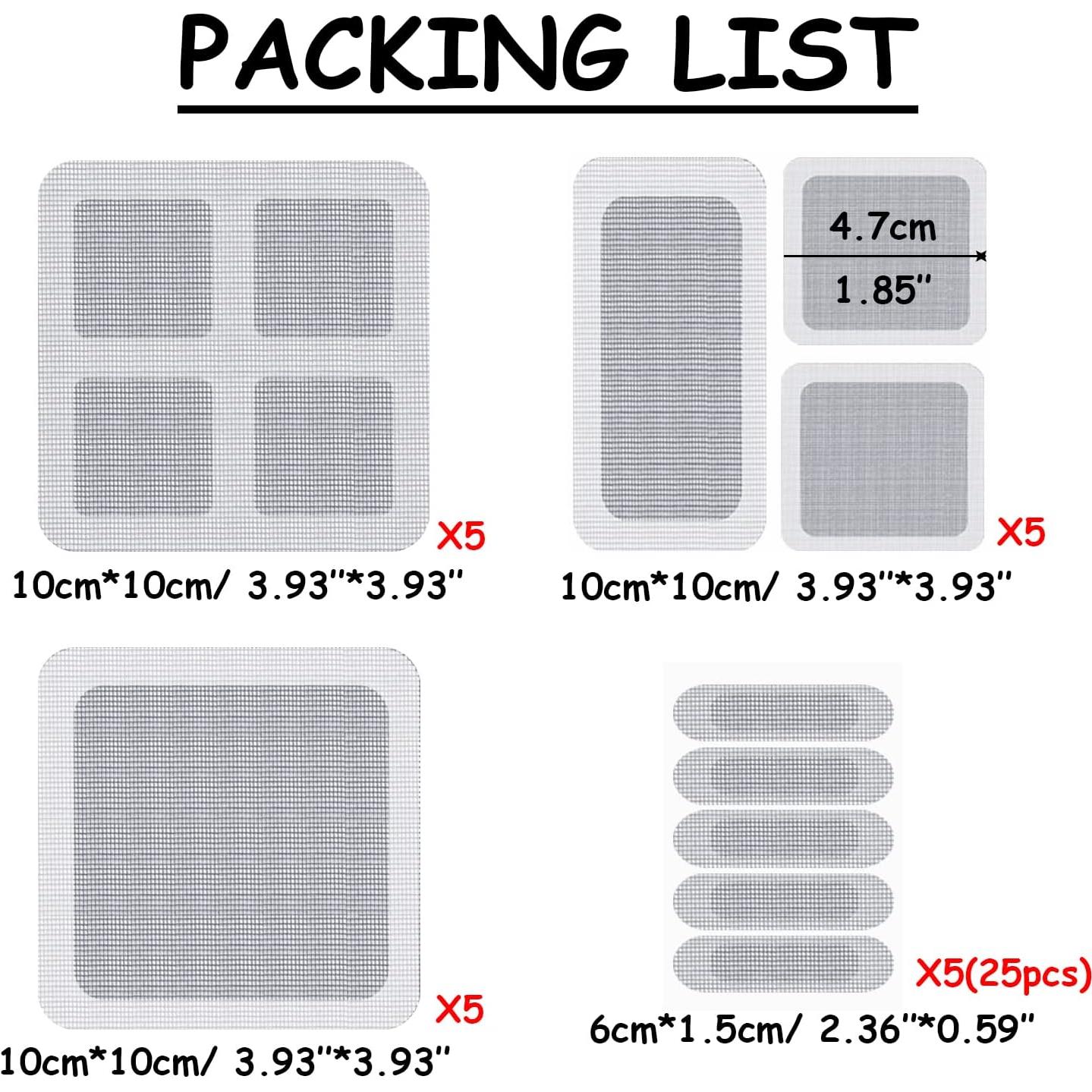 Kit de Reparación de Pantallas de Ventana VEINARDYL 20 Piezas 2m