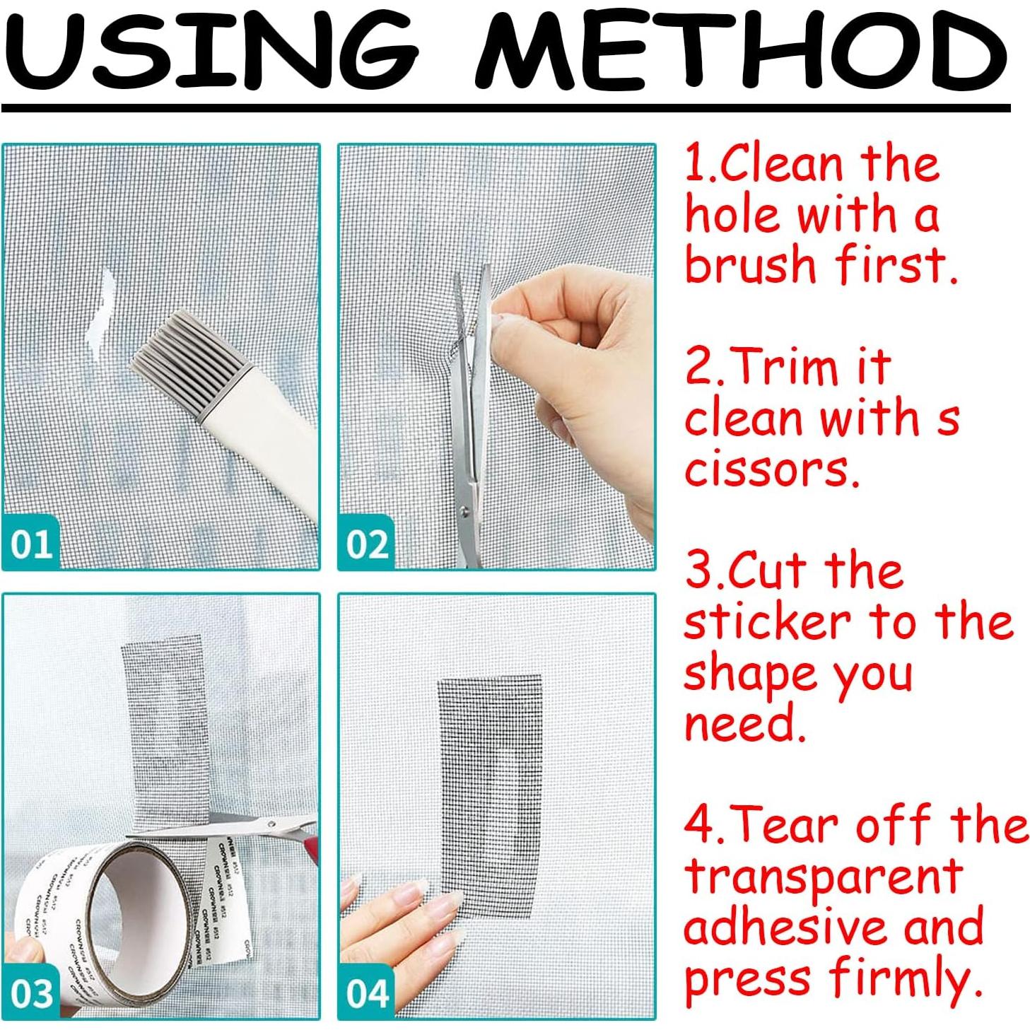 Kit de Reparación de Pantallas de Ventana VEINARDYL 20 Piezas 2m