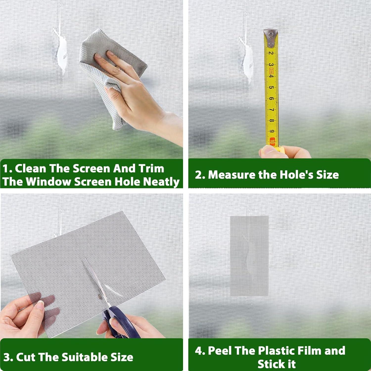 Kit de Reparación de Pantalla de Ventana FLYZZZ 10 Parches 12.7x17.8cm