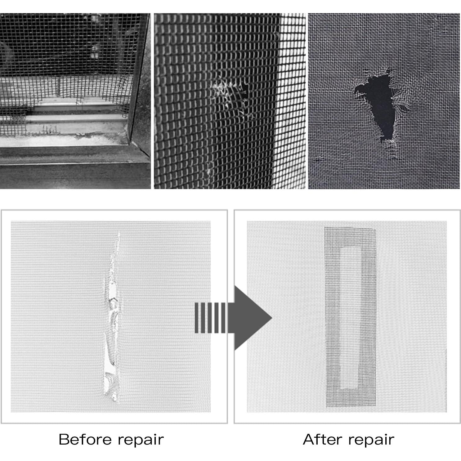 Kit de Reparación de Pantallas Lainrrew 4 Rollos 8m Fibra de Vidrio