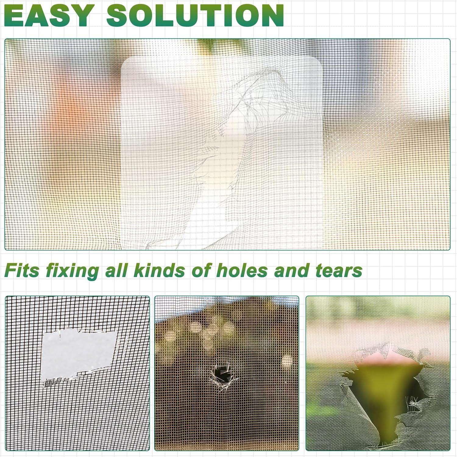 Kit de Reparación de Pantallas de Ventana uxcell - 10 Piezas 10x10cm