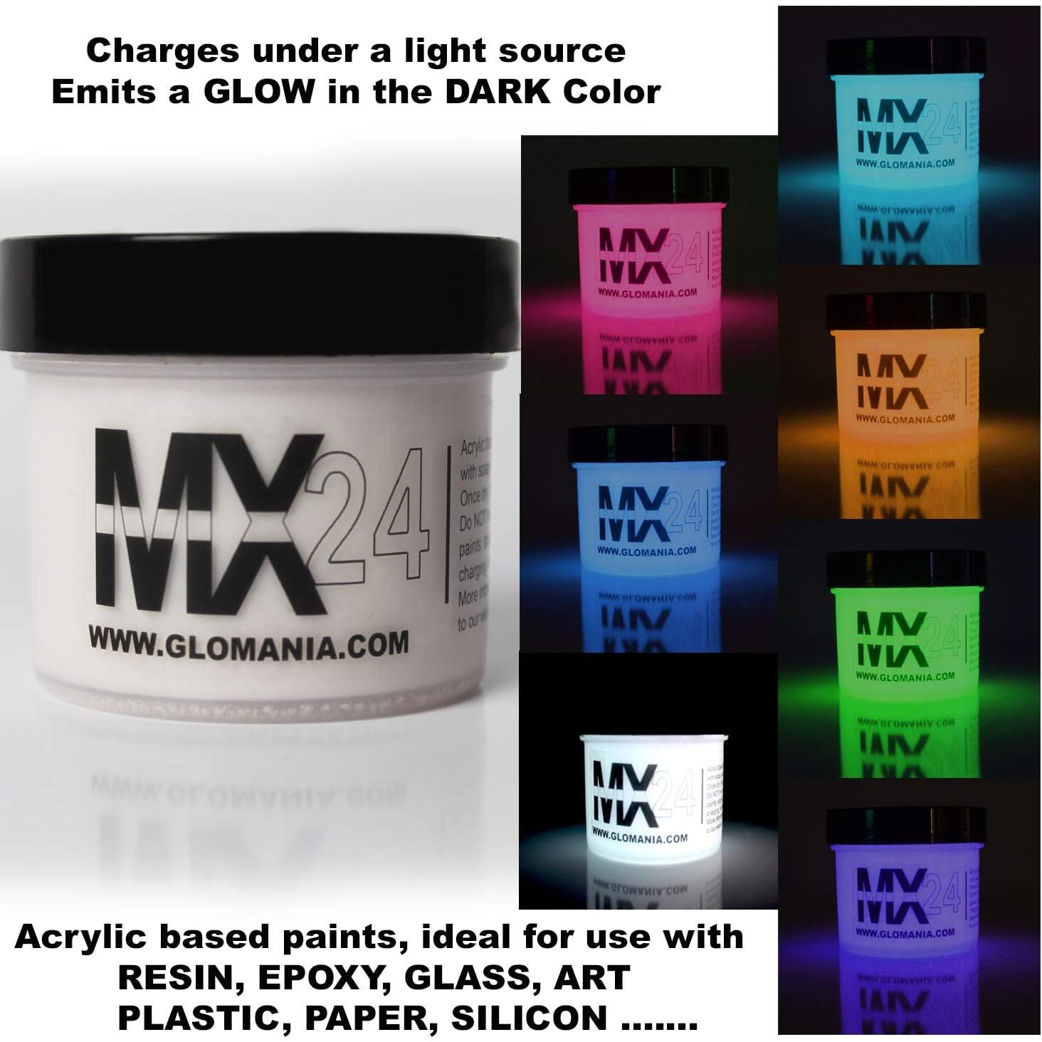 Pintura Brillante Aqua Glomania 1oz que Brilla en la Oscuridad