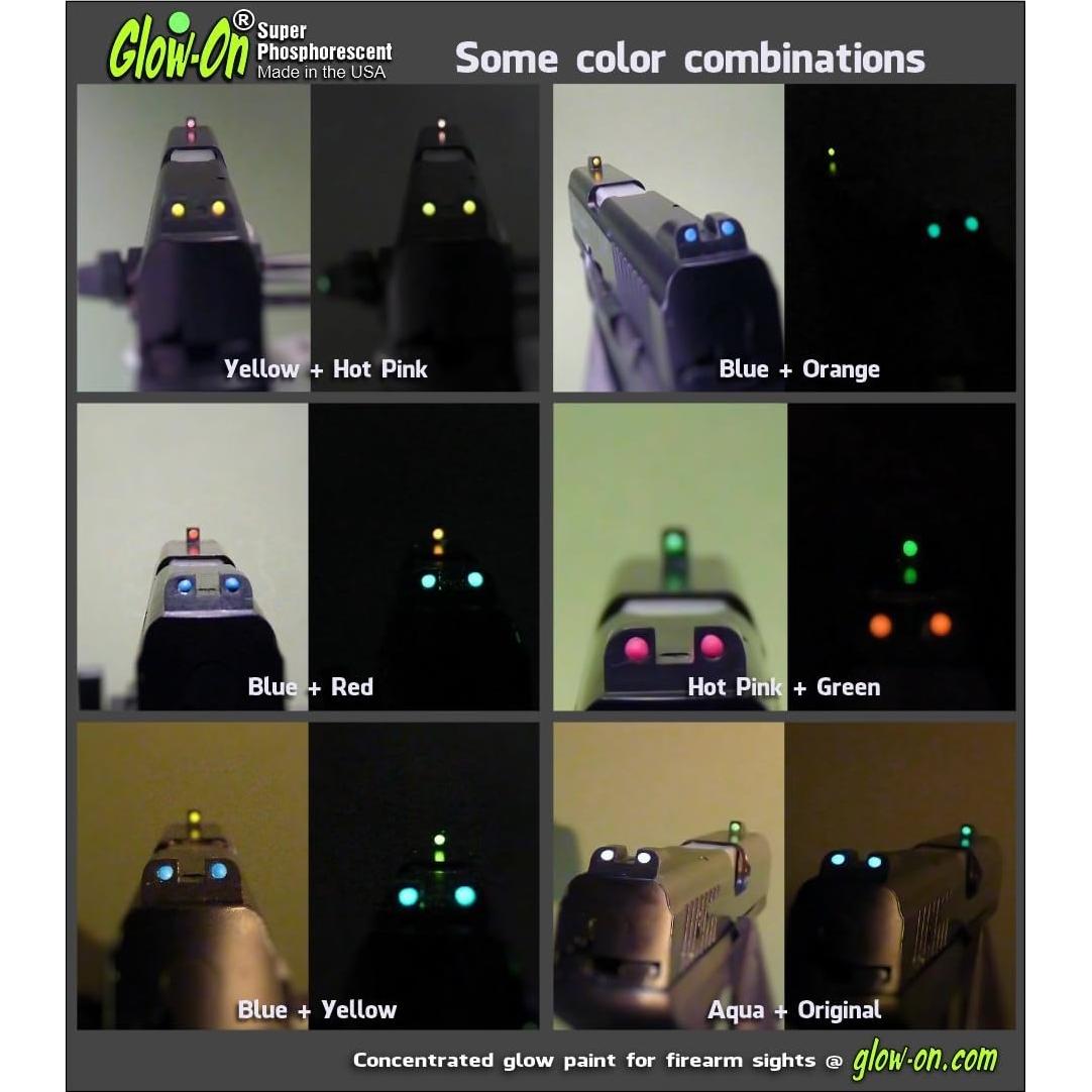 Pintura Glow-On Original 2.3 ml Brillo Verde y Blanco