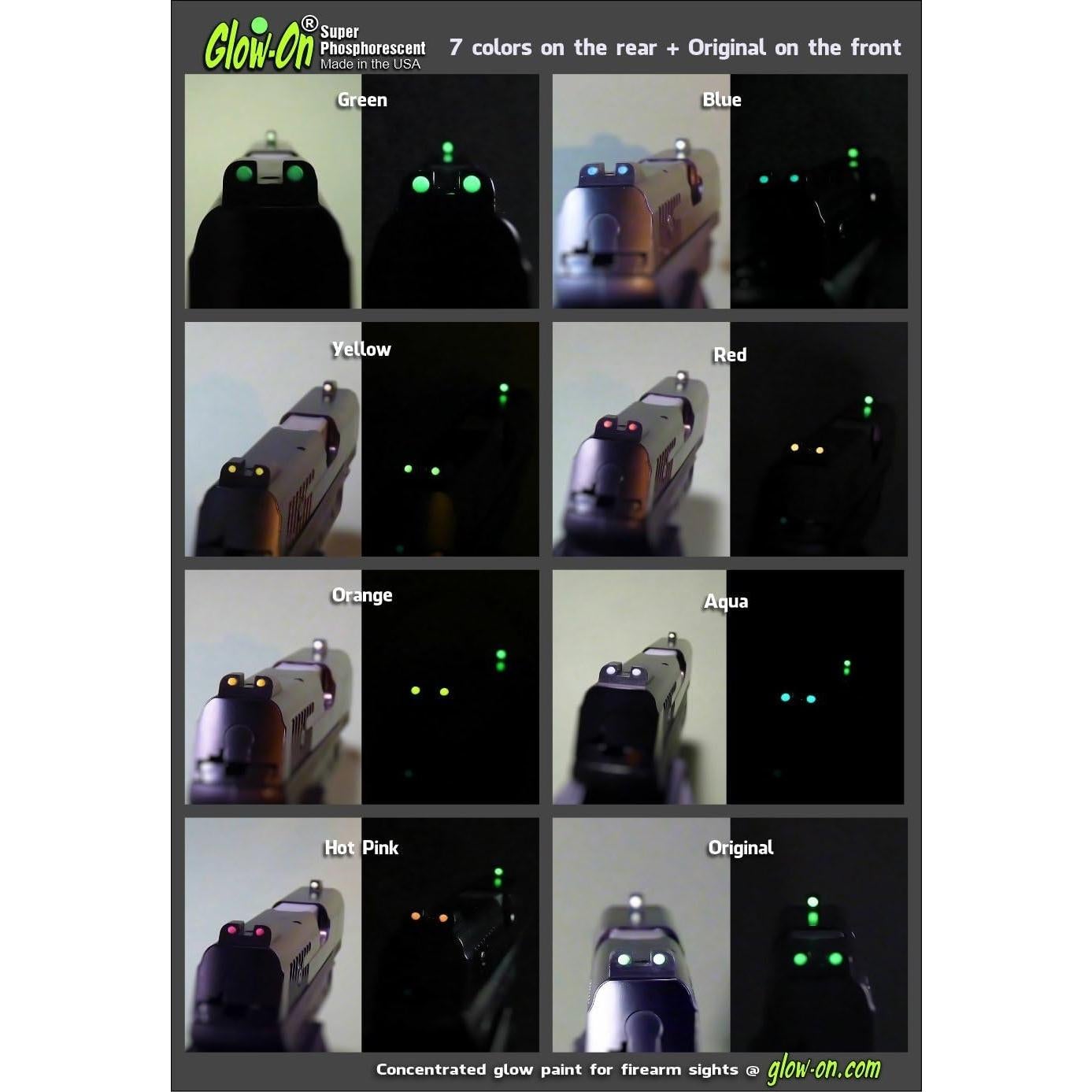 Pintura Glow-On Original 2.3 ml Brillo Verde y Blanco