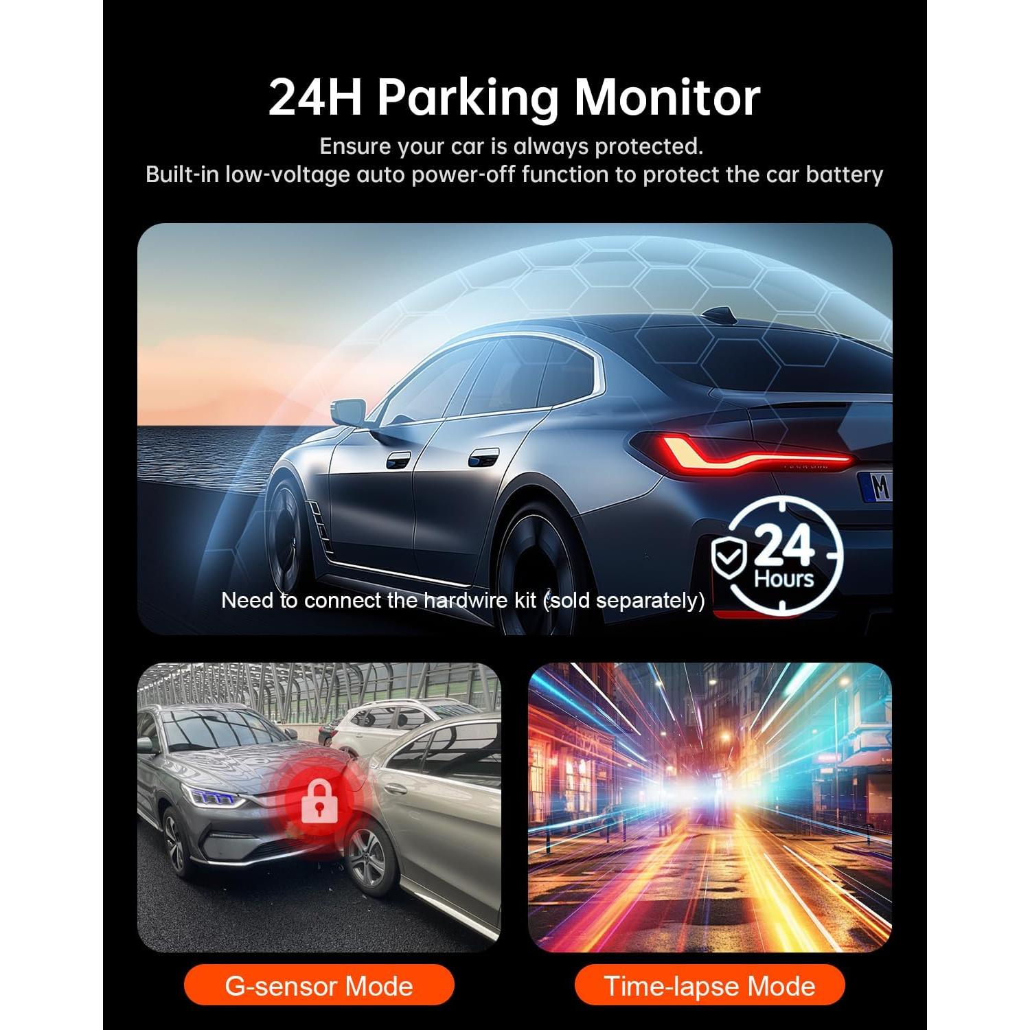 Cámara Dash 4K KooBaCar D17 con GPS y Pantalla IPS 3.20"