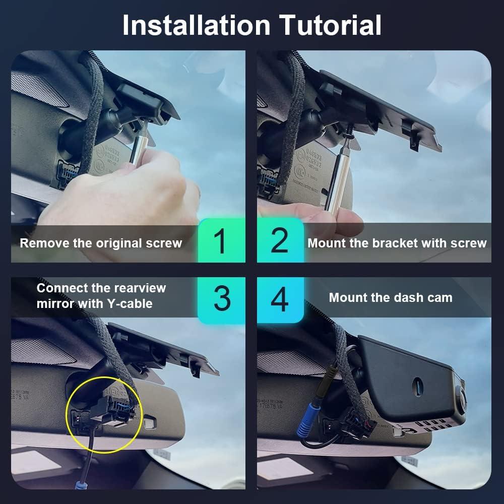 Cámara de Salpicadero Fitcamx 4K Frontal + 1080P Trasera para Ford F150/F250 2021-2025