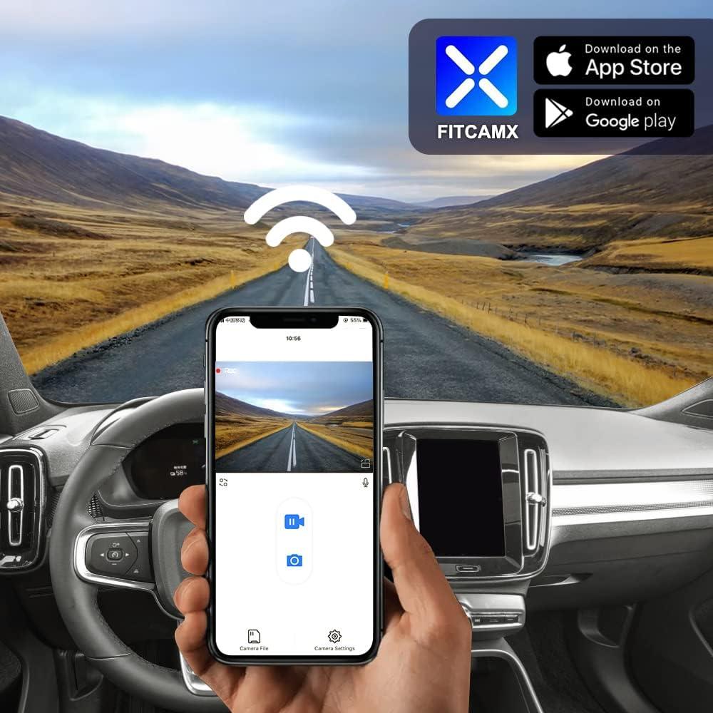 Cámara de Tablero Dual Fitcamx 4K Frontal + 1080P Trasera para Volvo XC40