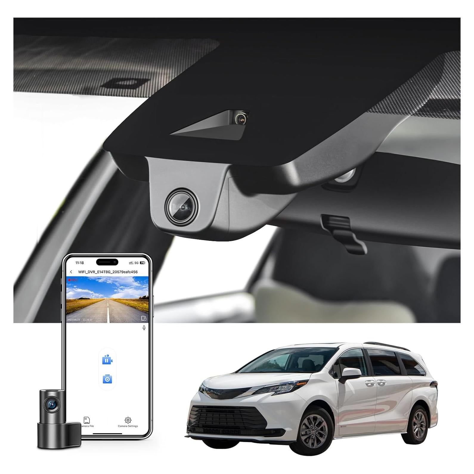 Cámara Dash 4K Mangoal para Toyota Sienna 2021-2025