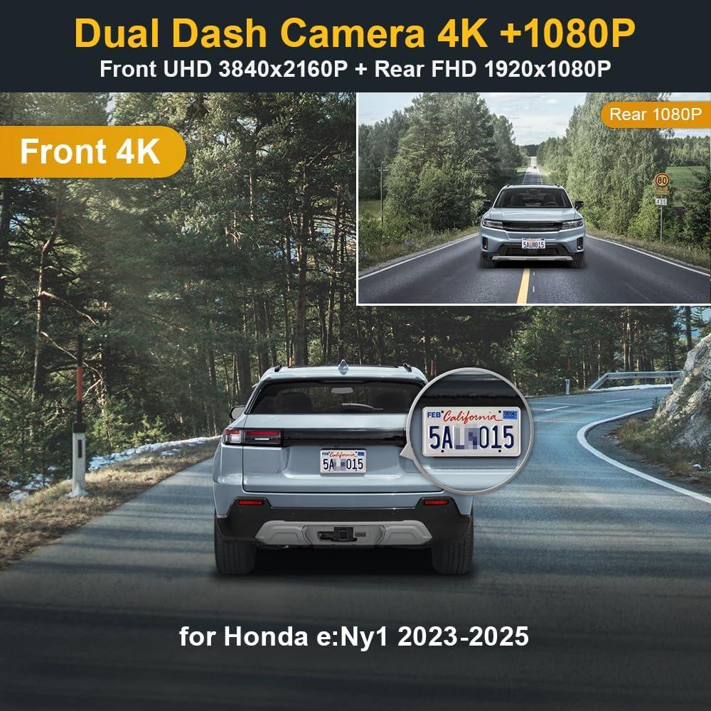 Cámara Dash Fitcamx HD2-D1300 4K Delantera + 1080P Trasera