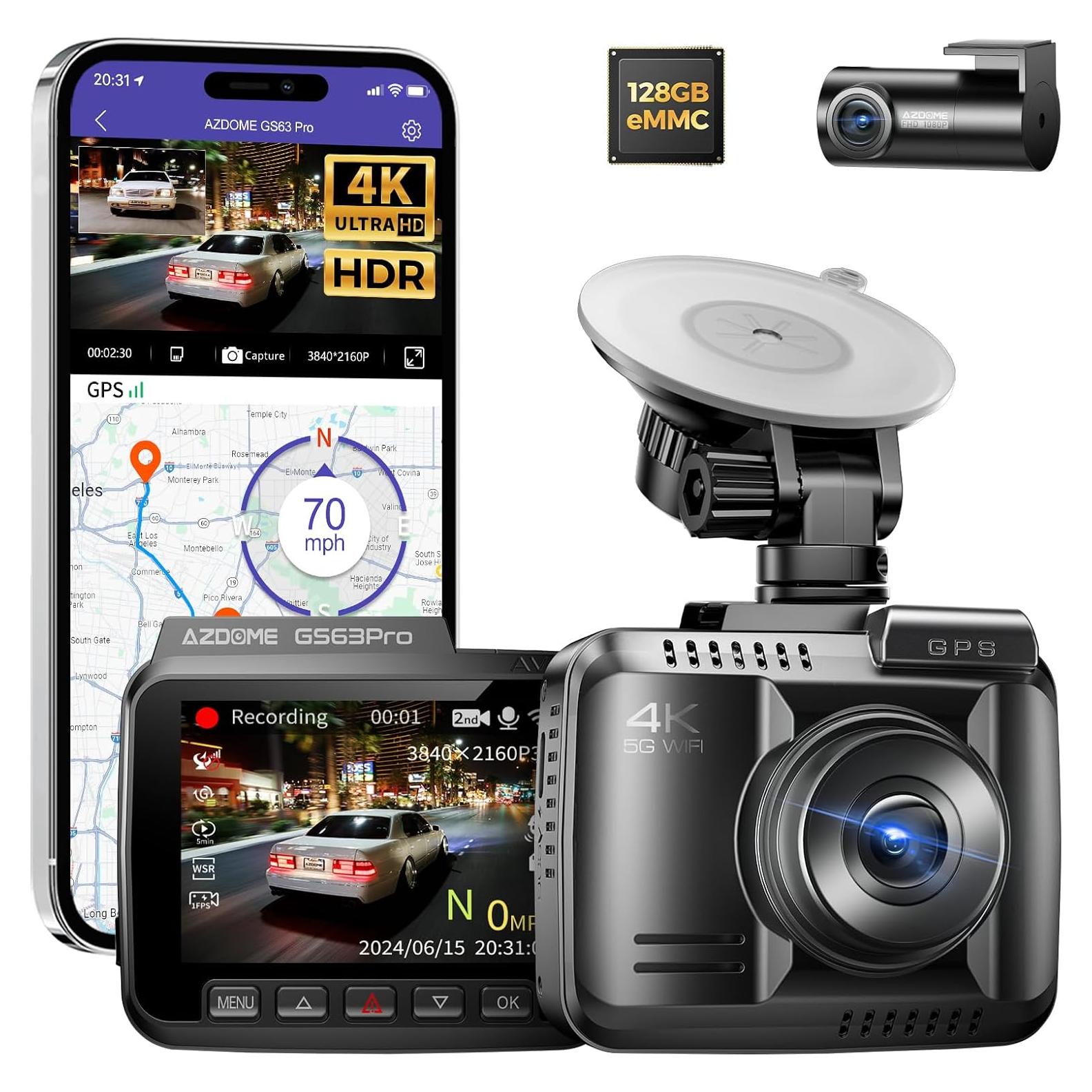 Dash Cam 4K AZDOME GS63Pro con GPS y visión nocturna