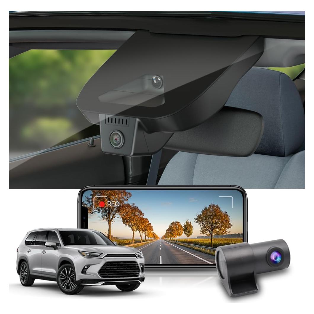 Cámara de Salpicadero Dual 4K Fitcamx para Toyota Grand Highlander 2024-2025