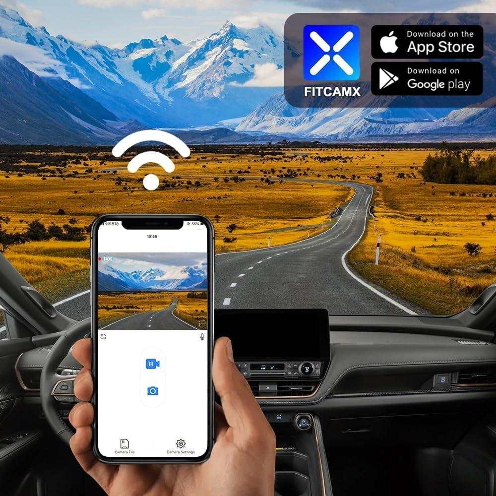 Cámara de Salpicadero Dual 4K Fitcamx para Toyota Grand Highlander 2024-2025