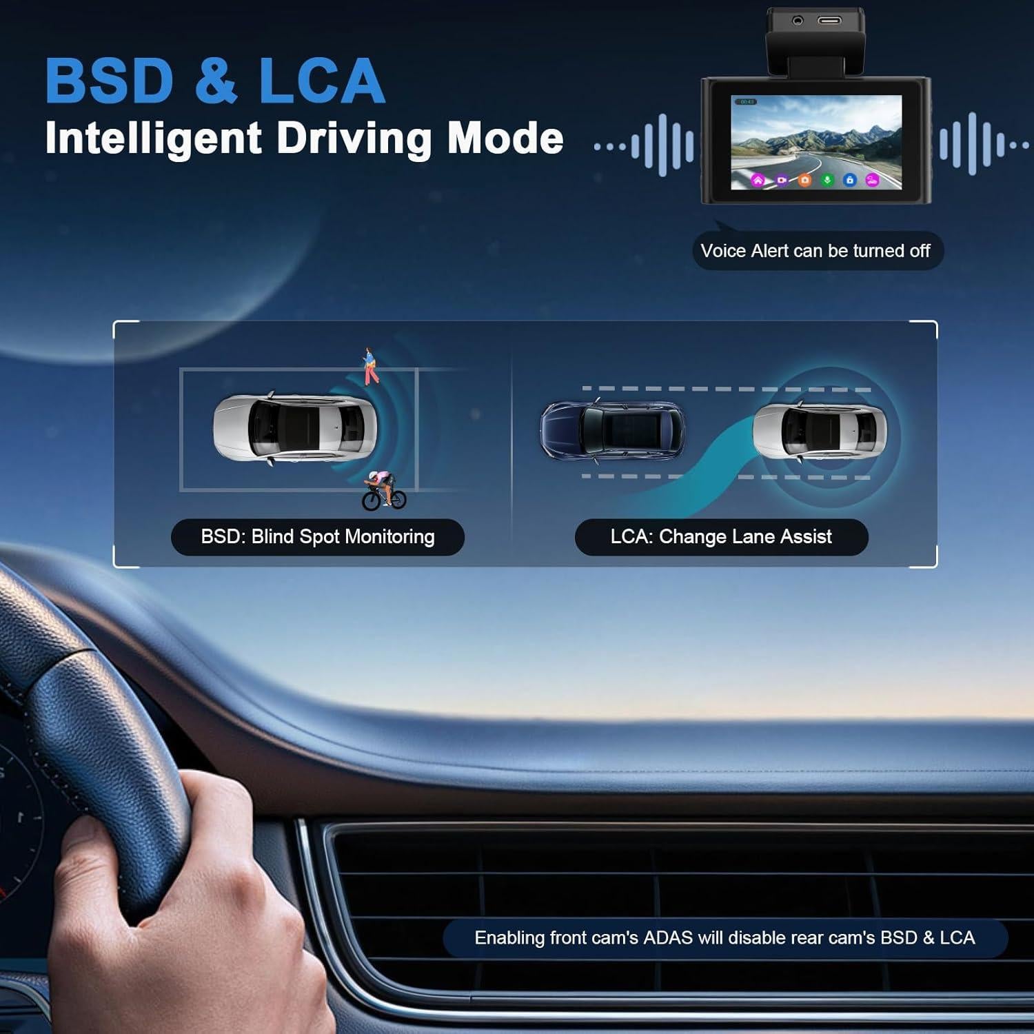 Cámara de tablero 4K TECXERLLON con GPS y visión nocturna