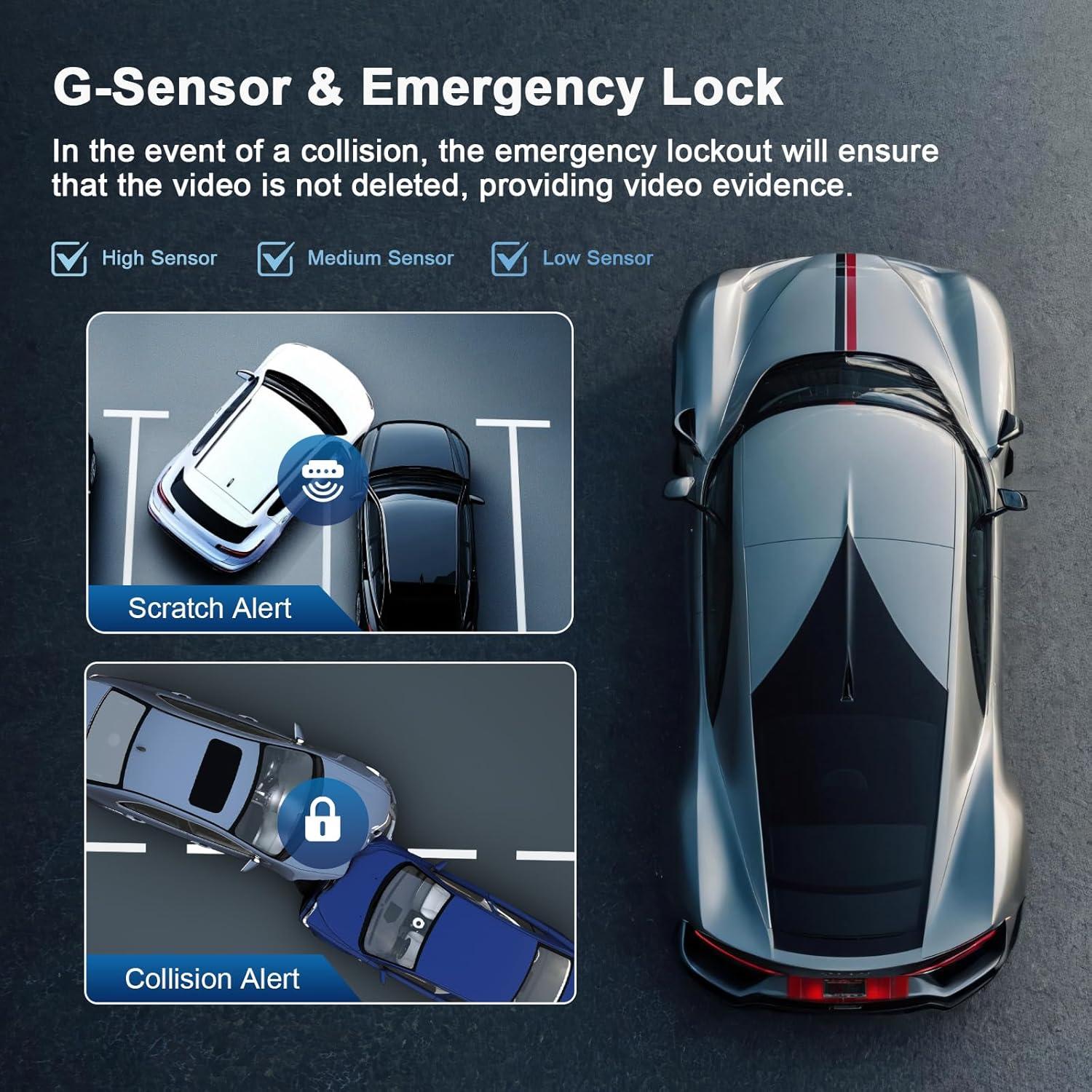 Cámara de tablero 4K TECXERLLON con GPS y visión nocturna