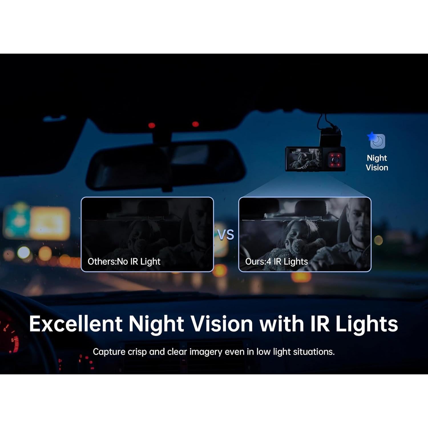 Cámara de Salpicadero Pelsee P2 Trio 4K + 1080P + 1080P