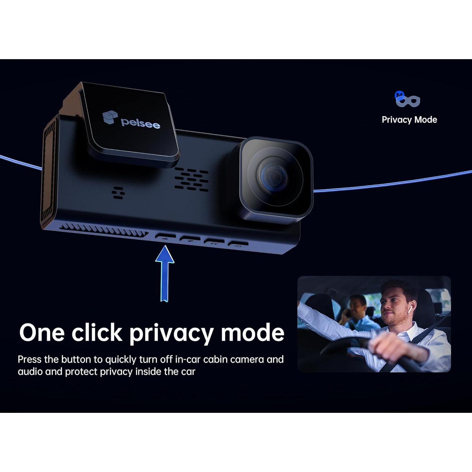 Cámara de Salpicadero Pelsee P2 Trio 4K + 1080P + 1080P