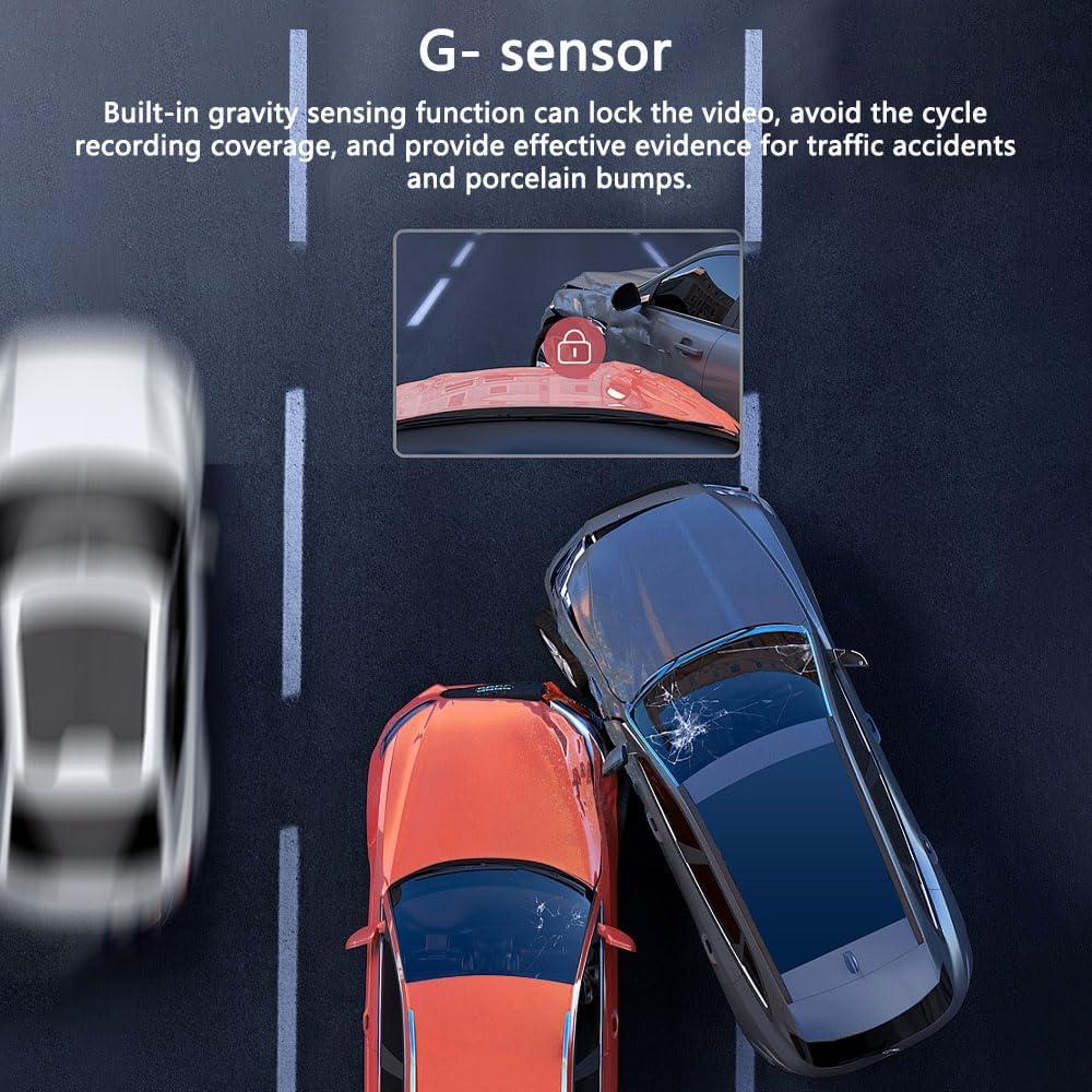 Cámara Dash Inalámbrica Topopfires Q6Pro 4K + 1080P Dual