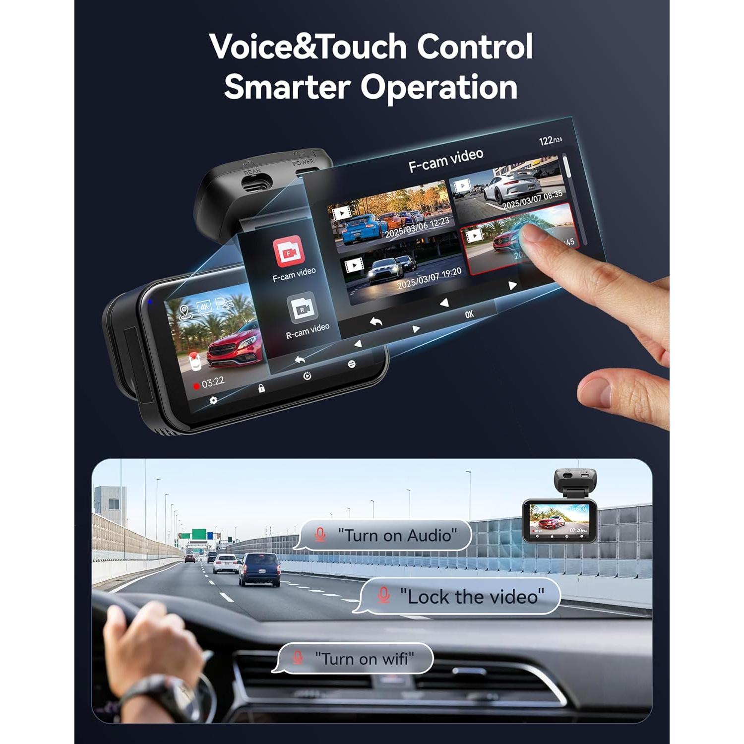 Cámara de Salpicadero REDTIGER ViewClear 70 4K+2.5K con WiFi