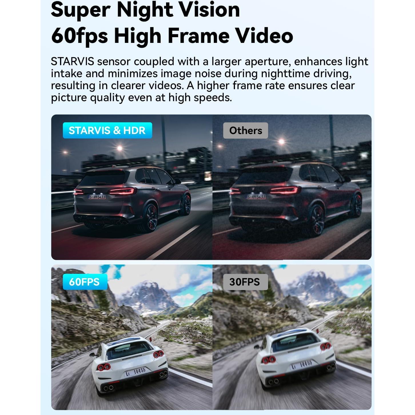 Cámara de tablero FOCUWAY D4 4K con GPS y pantalla táctil