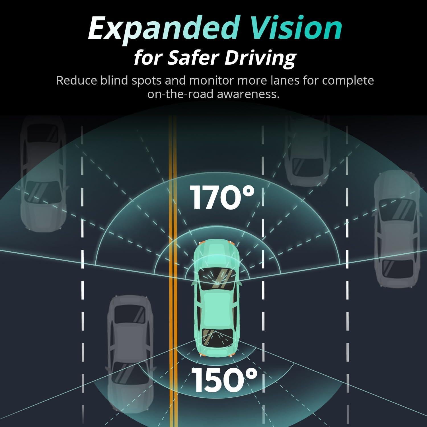 Cámara Dash 4K BOTSLAB G300H Plus Delantera y Trasera GPS