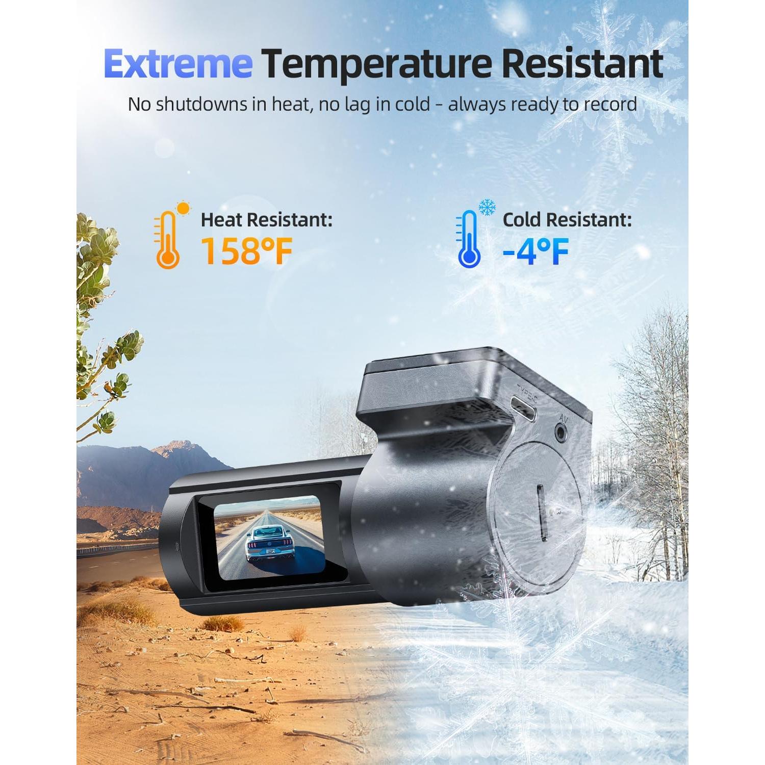 Cámara Dash Doble 4K+1080P Cievie D100Pro con GPS y WiFi