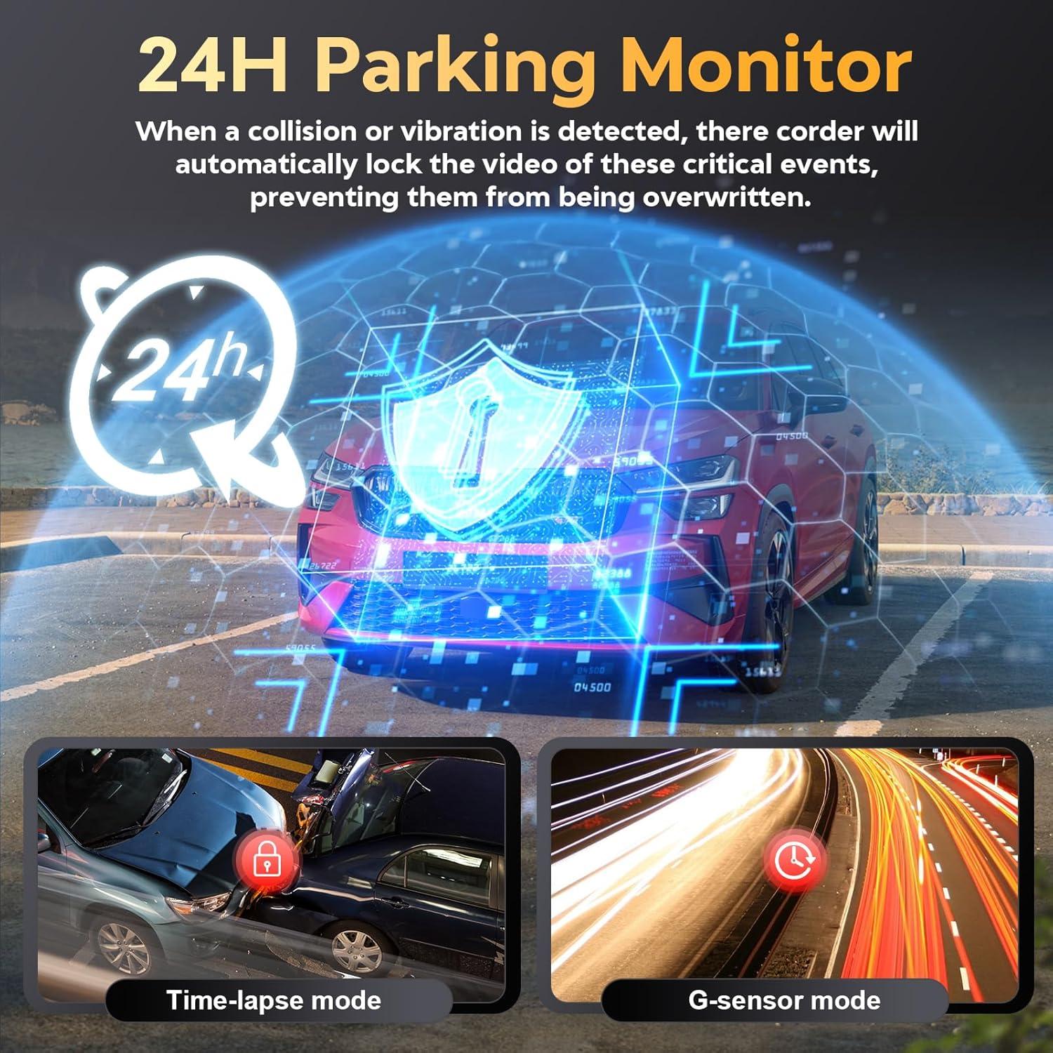 Cámara de tablero dual 4K Csyibeielec con GPS y WiFi 5G