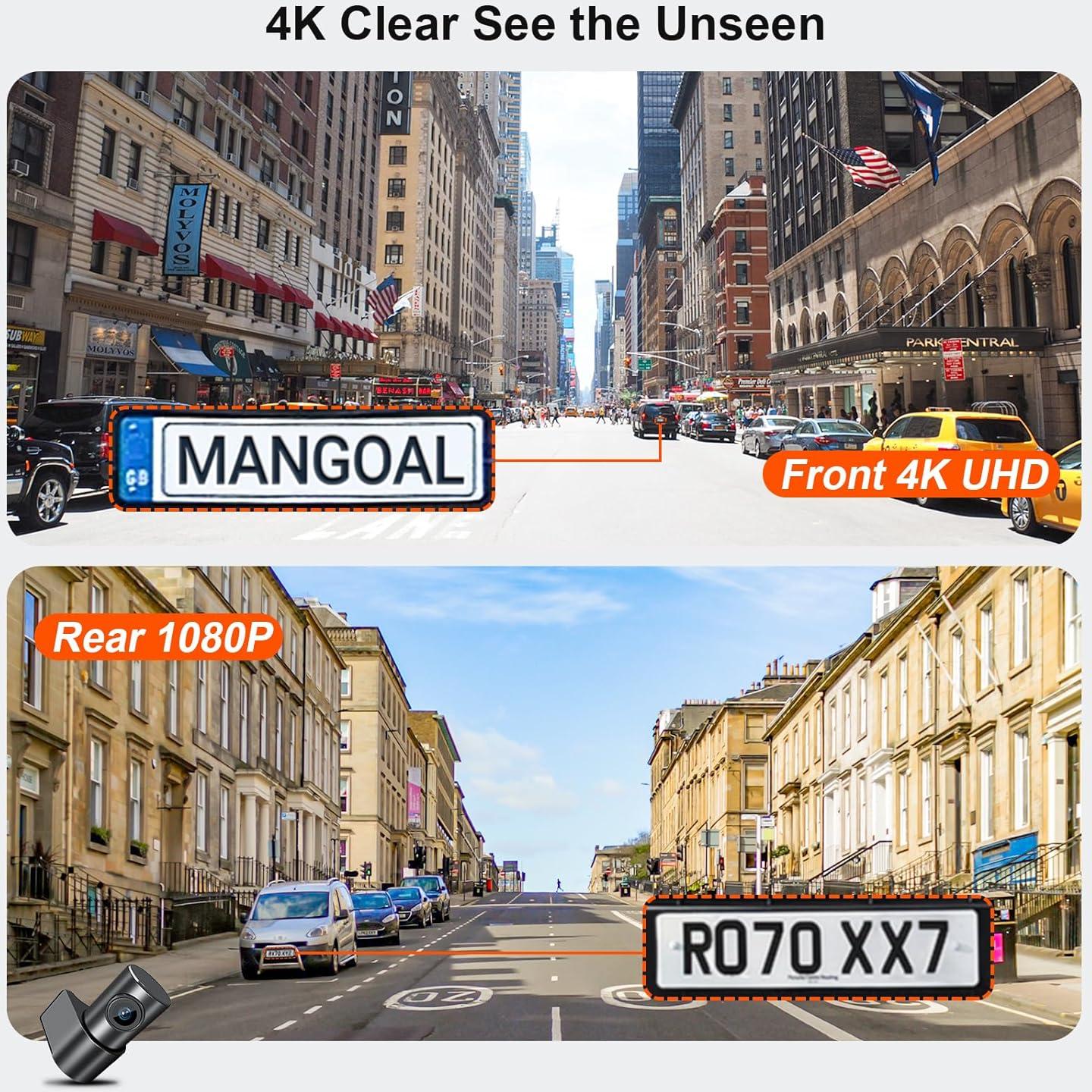 Cámara Dash 4K Mangoal para Ford Maverick 2025, Delantera y Trasera 1080P