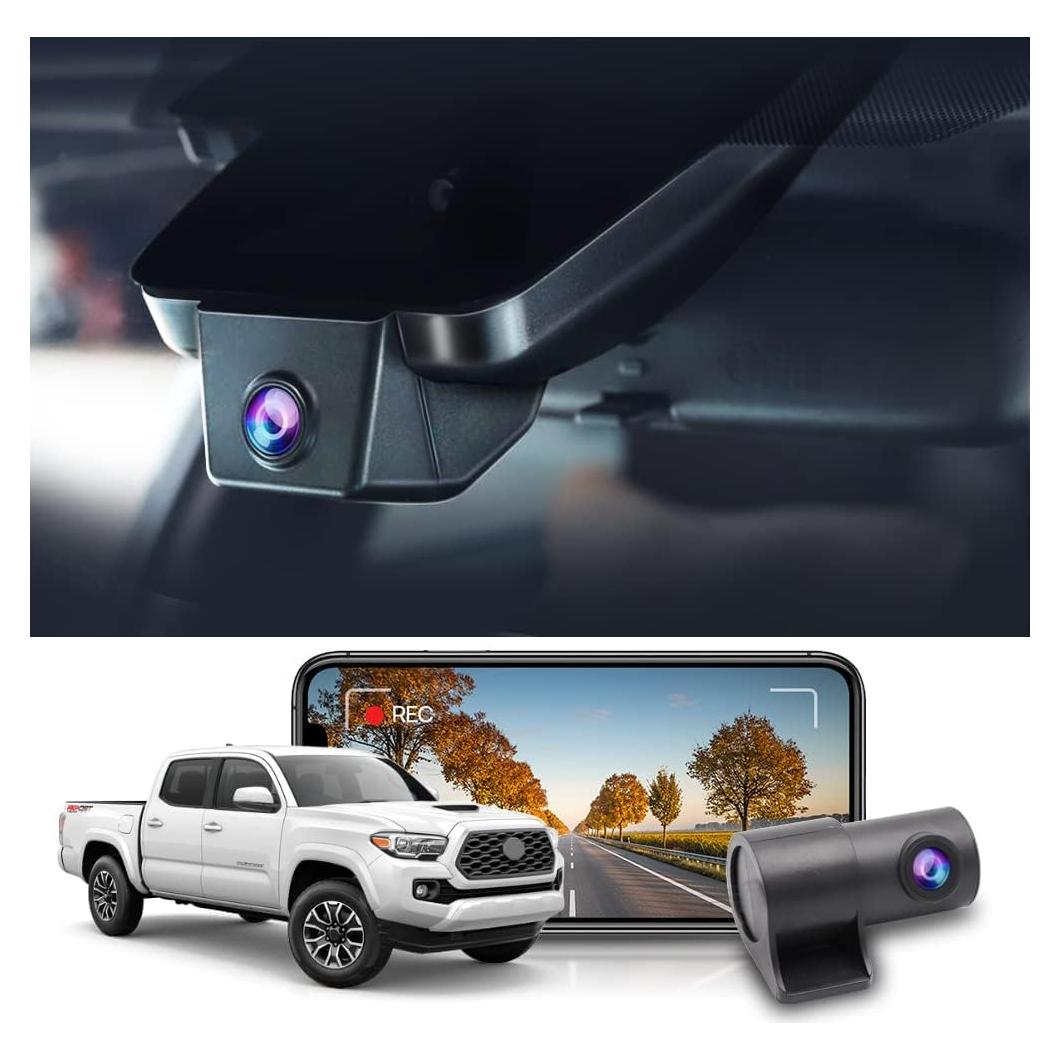 Cámara Dash Fitcamx 4K Delantera + 1080P Trasera para Toyota Tacoma 2018-2023