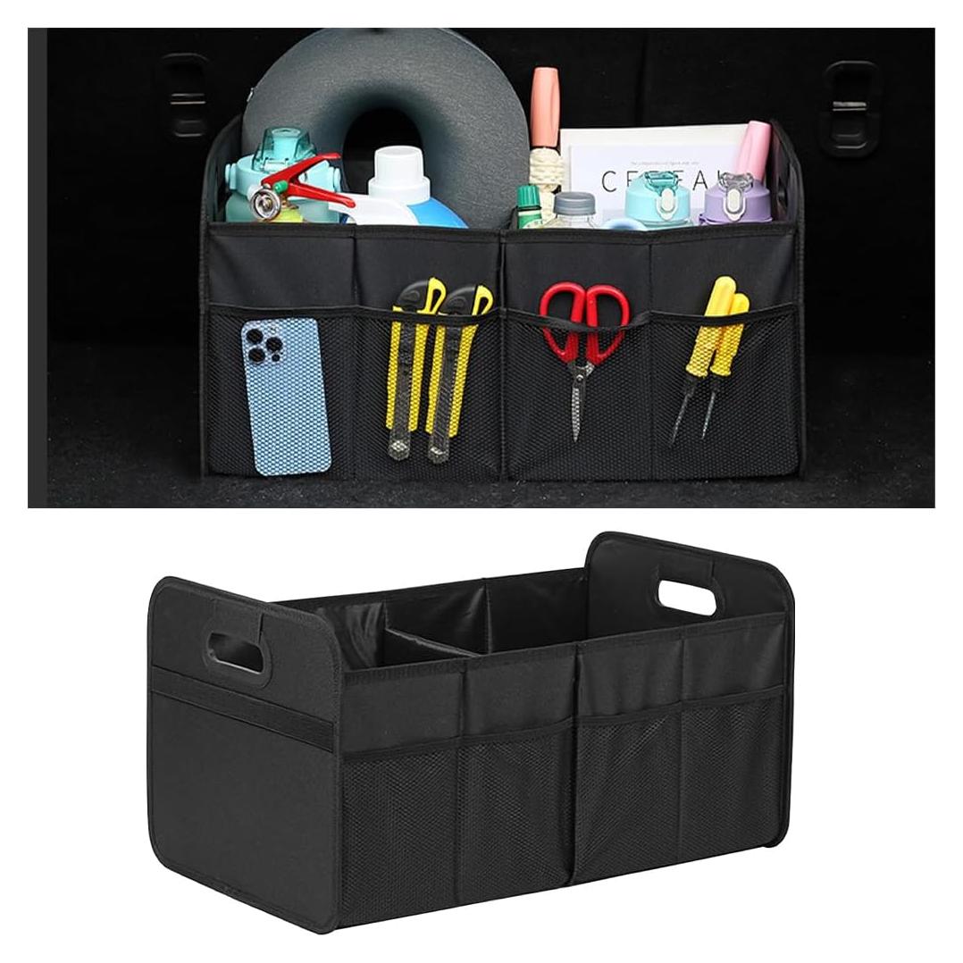 Organizador de Maletero de Coche KHGUZ Plegable 55x34x30cm Negro