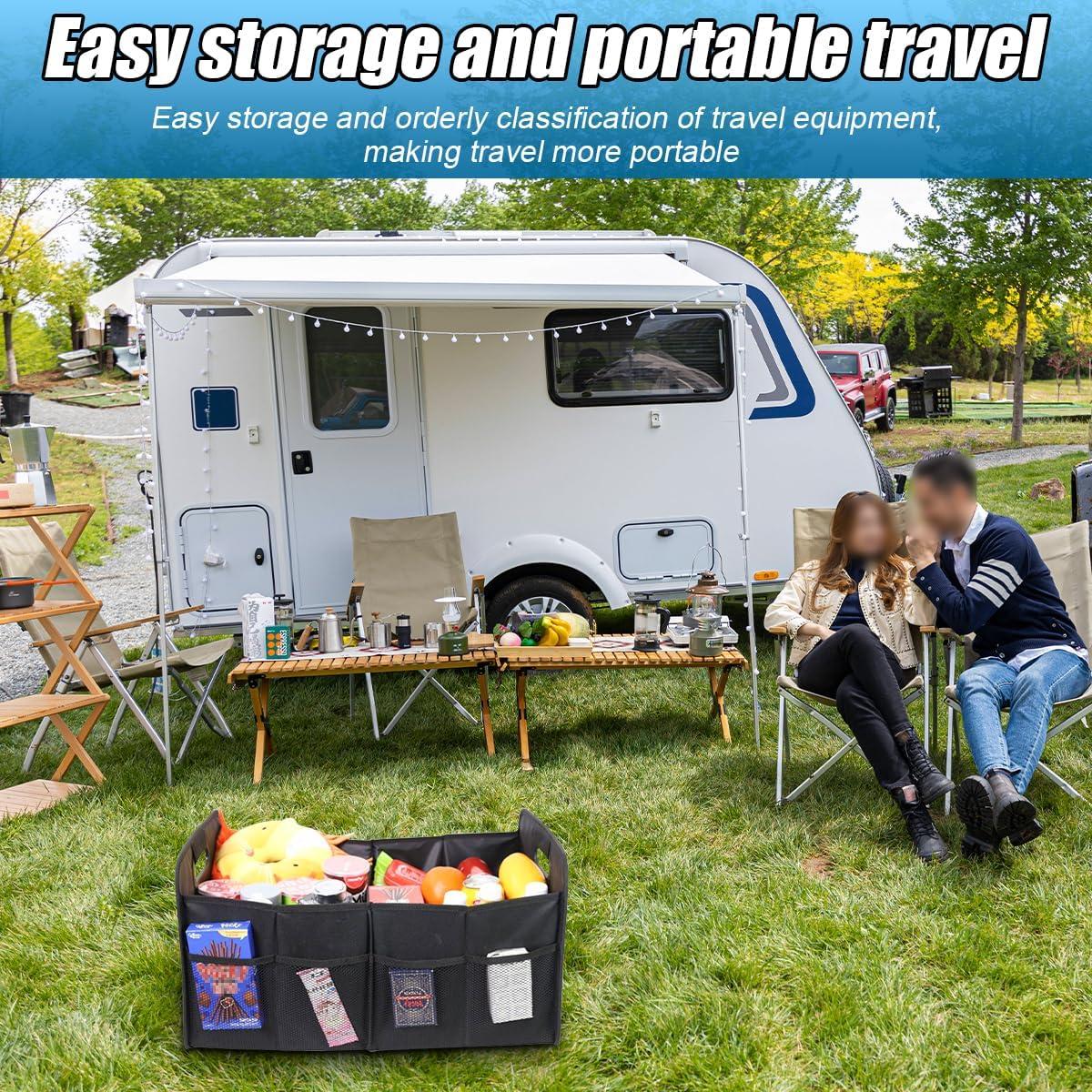 Organizador de Maletero de Coche KHGUZ Plegable 55x34x30cm Negro