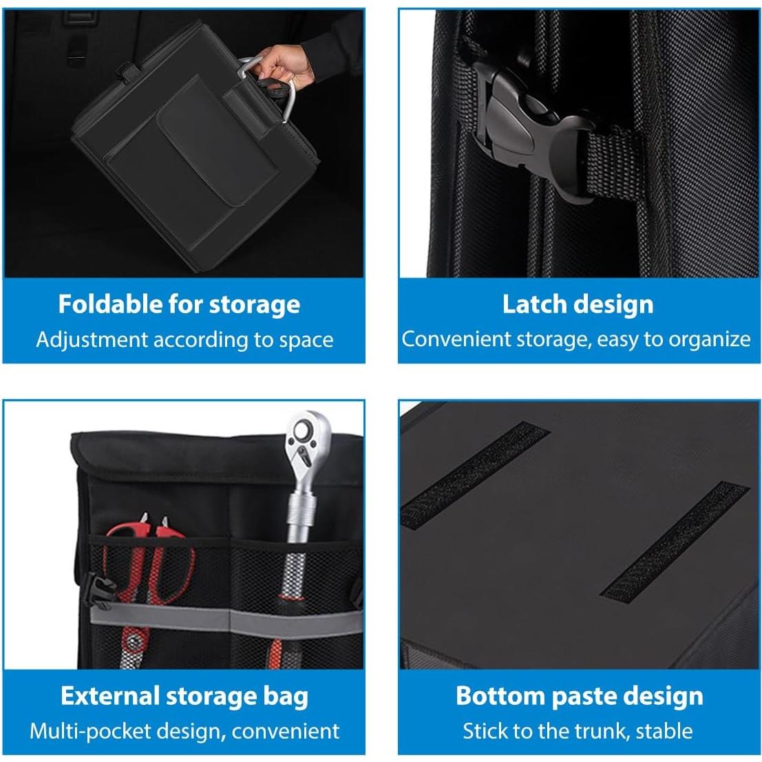 Organizador de Maletero de Coche BWBWND 28L Impermeable Plegable