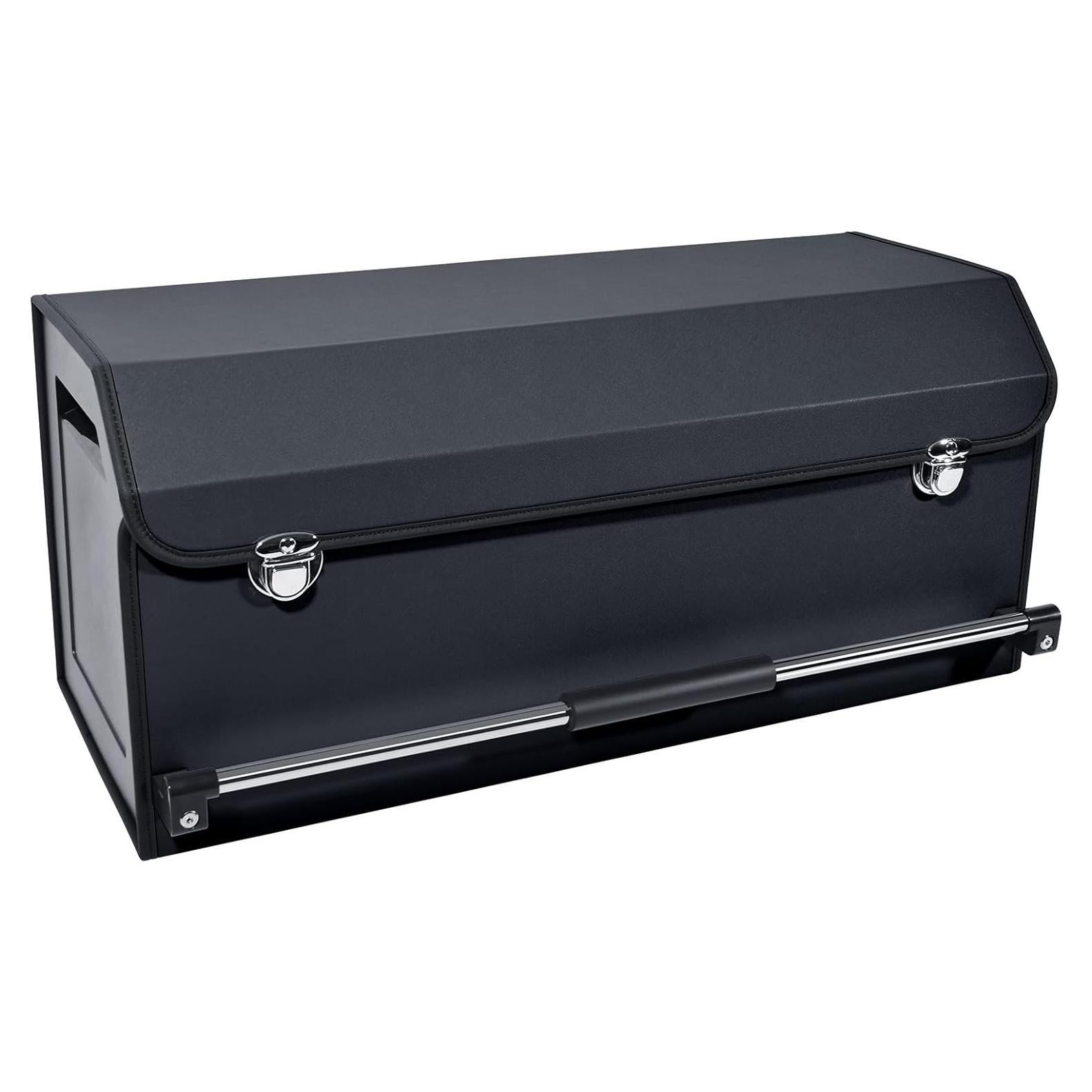 Organizador de Maletero Plegable XCF de Cuero Negro 60L