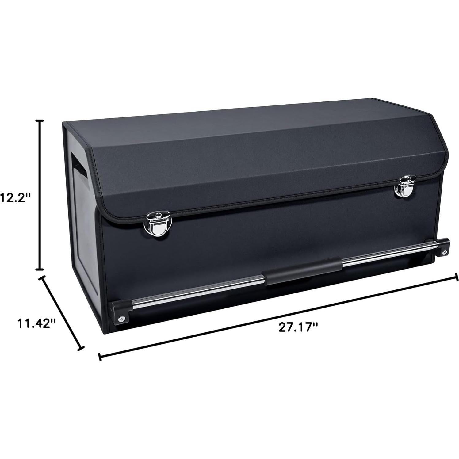 Organizador de Maletero Plegable XCF de Cuero Negro 60L