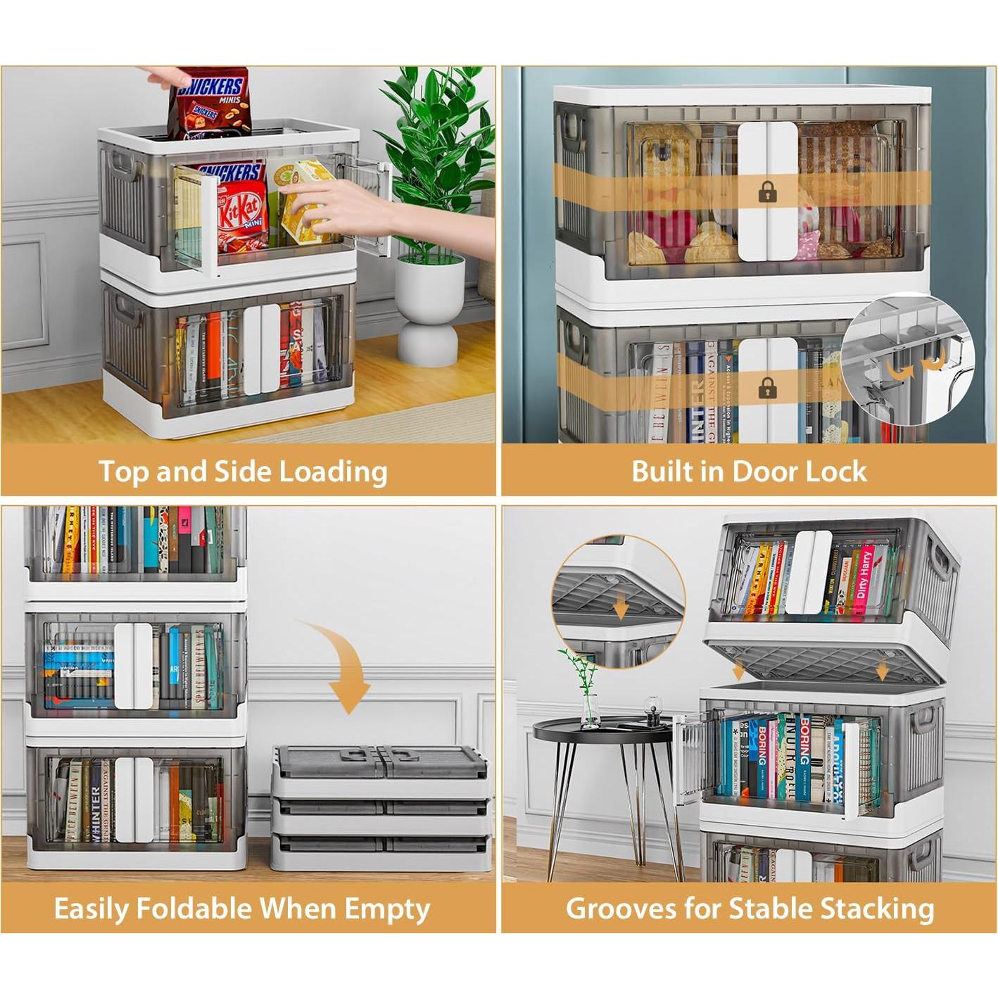 Caja de Almacenamiento Plegable 3 Pack 19 Galones Nuestro Espacio Moderno