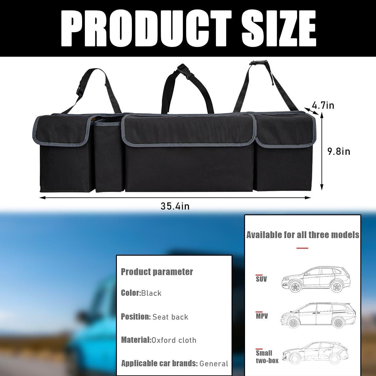 Organizador de Maletero de Coche Yourkar, Tela Oxford Plegable