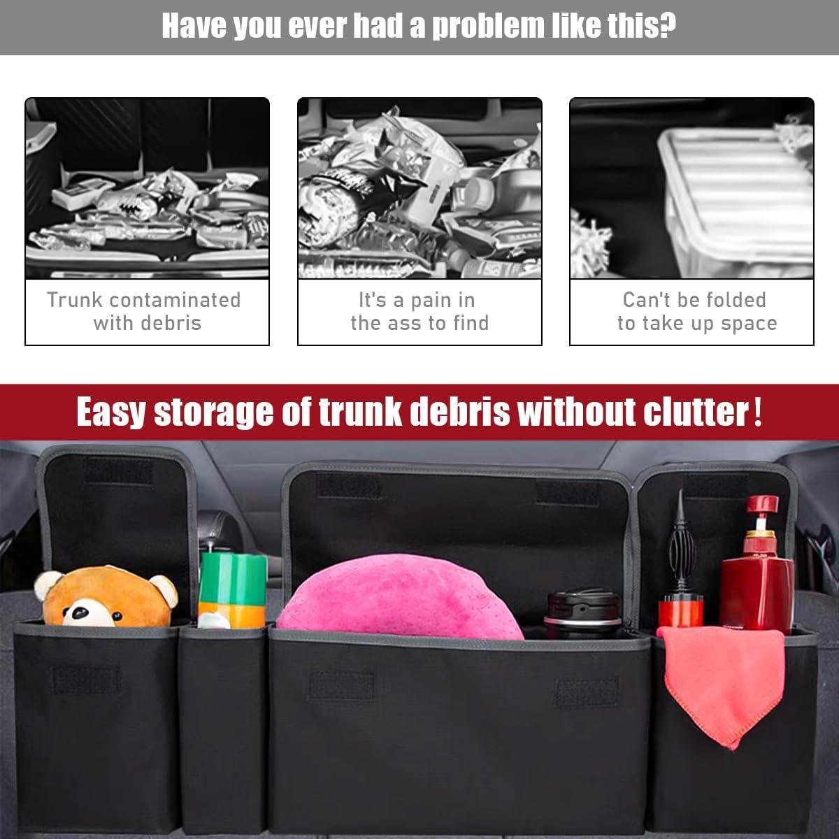 Organizador de Maletero de Coche Yourkar, Tela Oxford Plegable