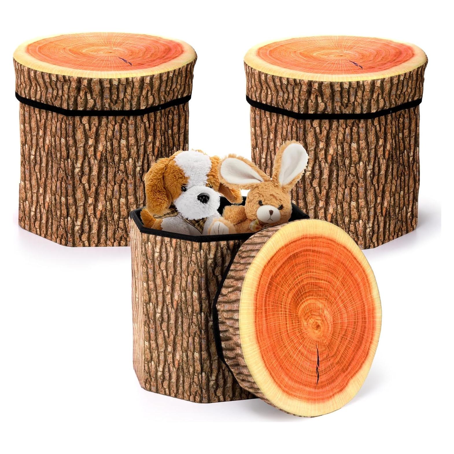 Taburetes de Almacenamiento Plegables Lawei - 3 Piezas 30 cm