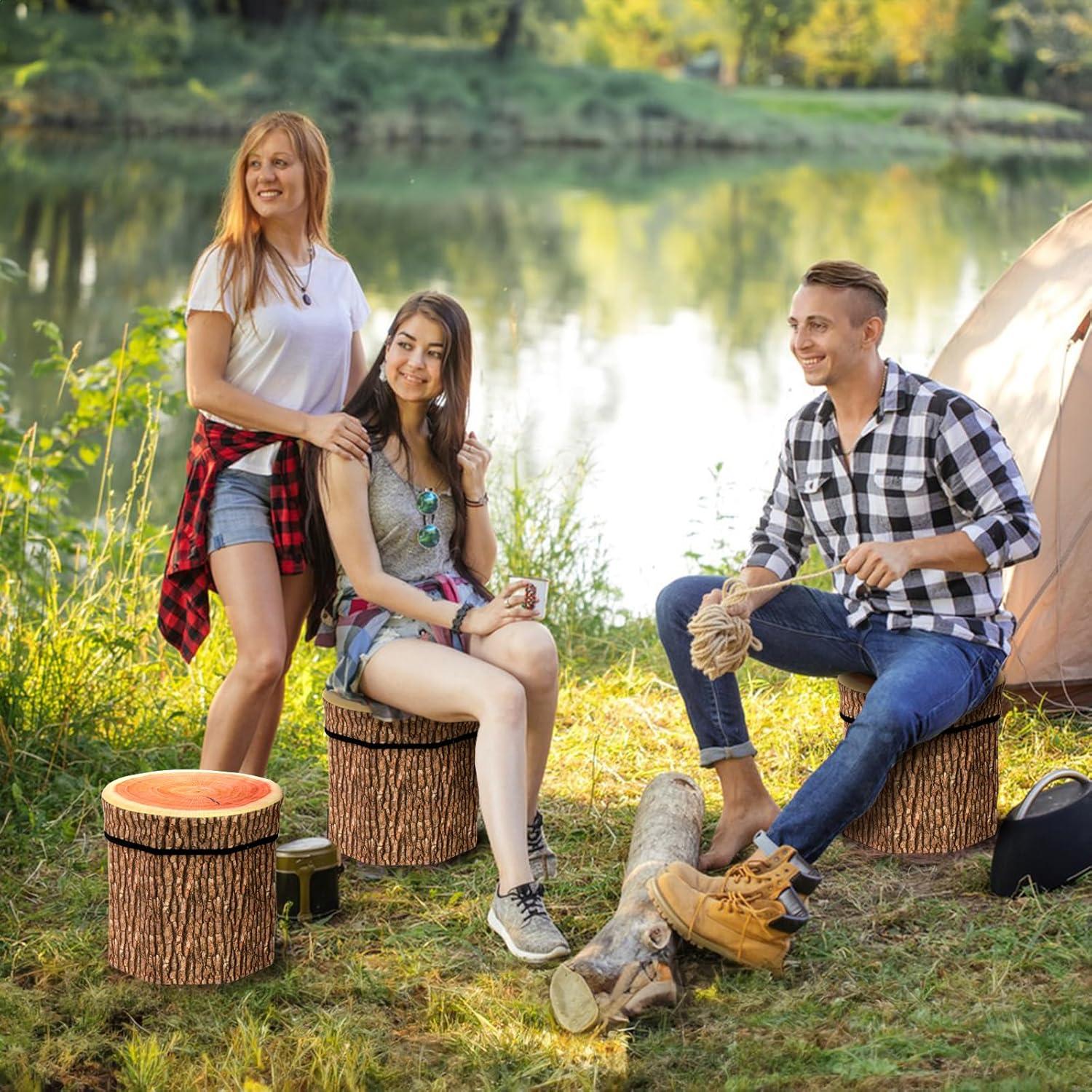 Taburetes de Almacenamiento Plegables Lawei - 3 Piezas 30 cm