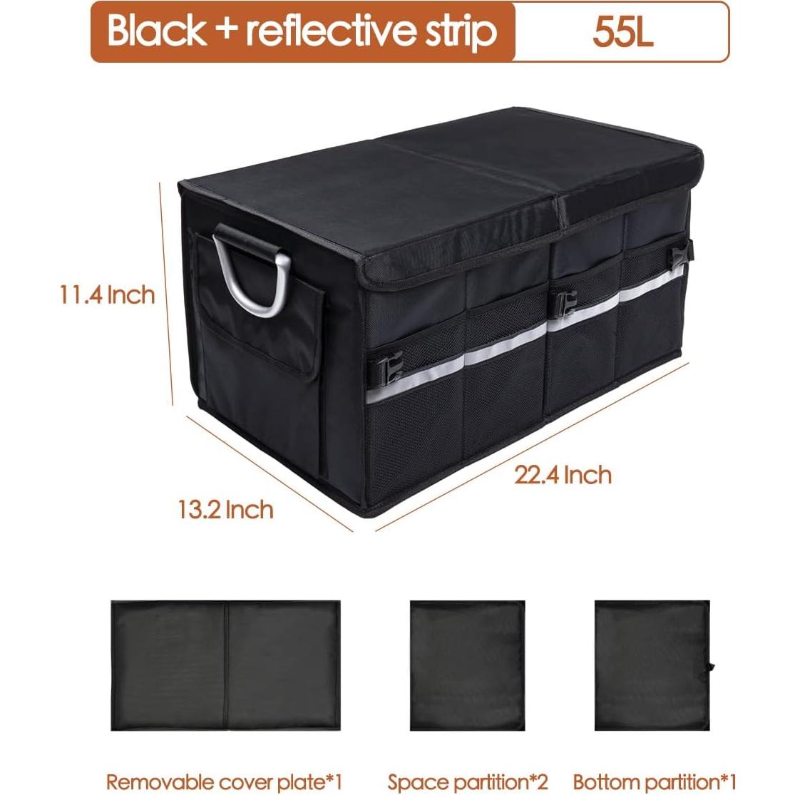 Organizador de Maletero Plegable Tongketec 55L Impermeable Negro