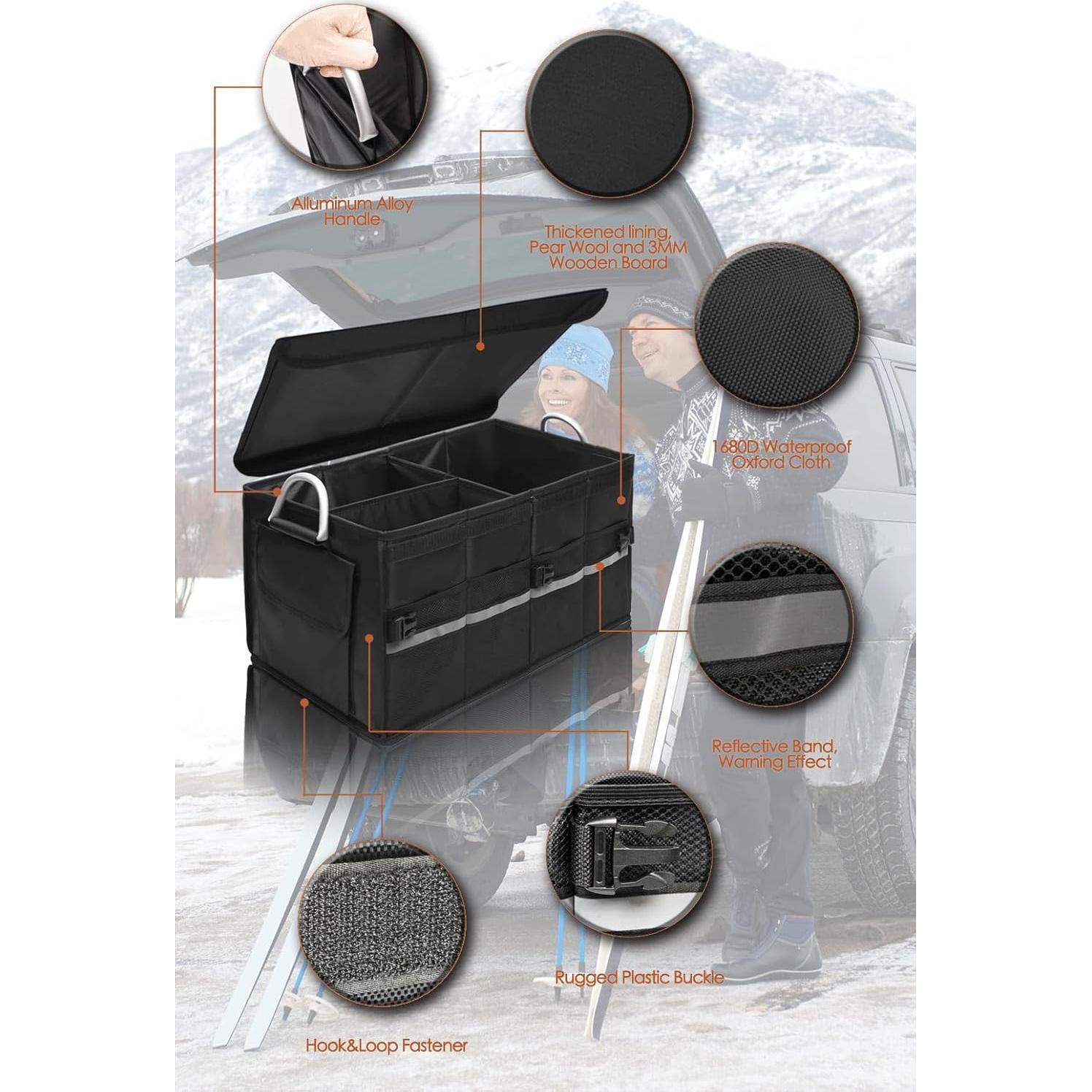 Organizador de Maletero Plegable Tongketec 55L Impermeable Negro